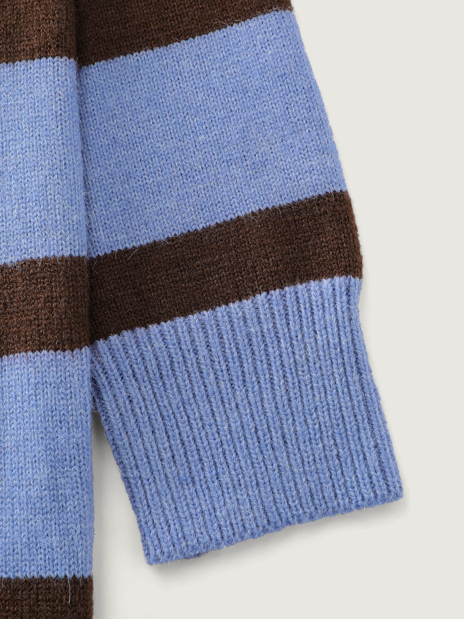 Color Contrast Stripe Heather Textured Pullover - Image 6