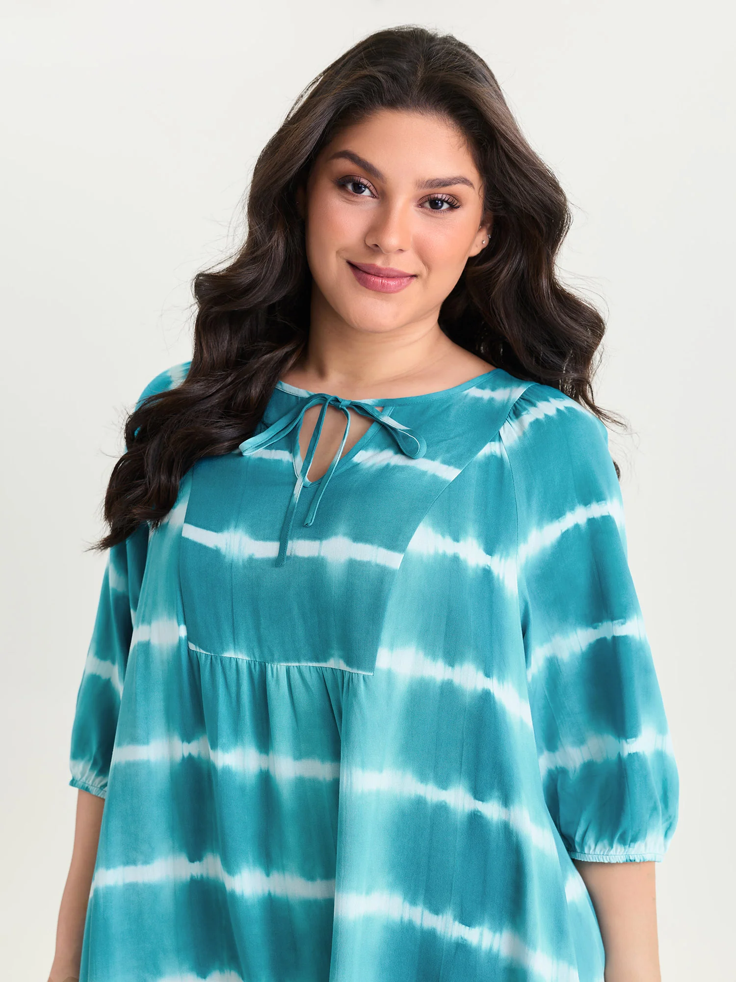 Color Contrast Striped Print Mini Dress - Image 2
