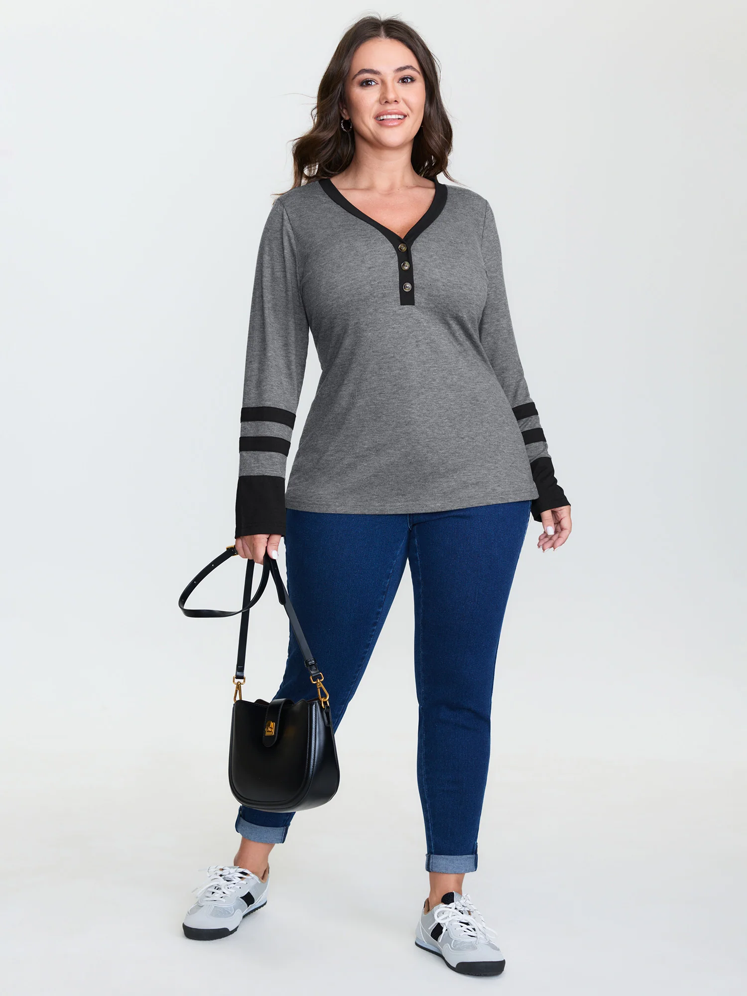 Color Contrast Striped T-Shirt - Image 4