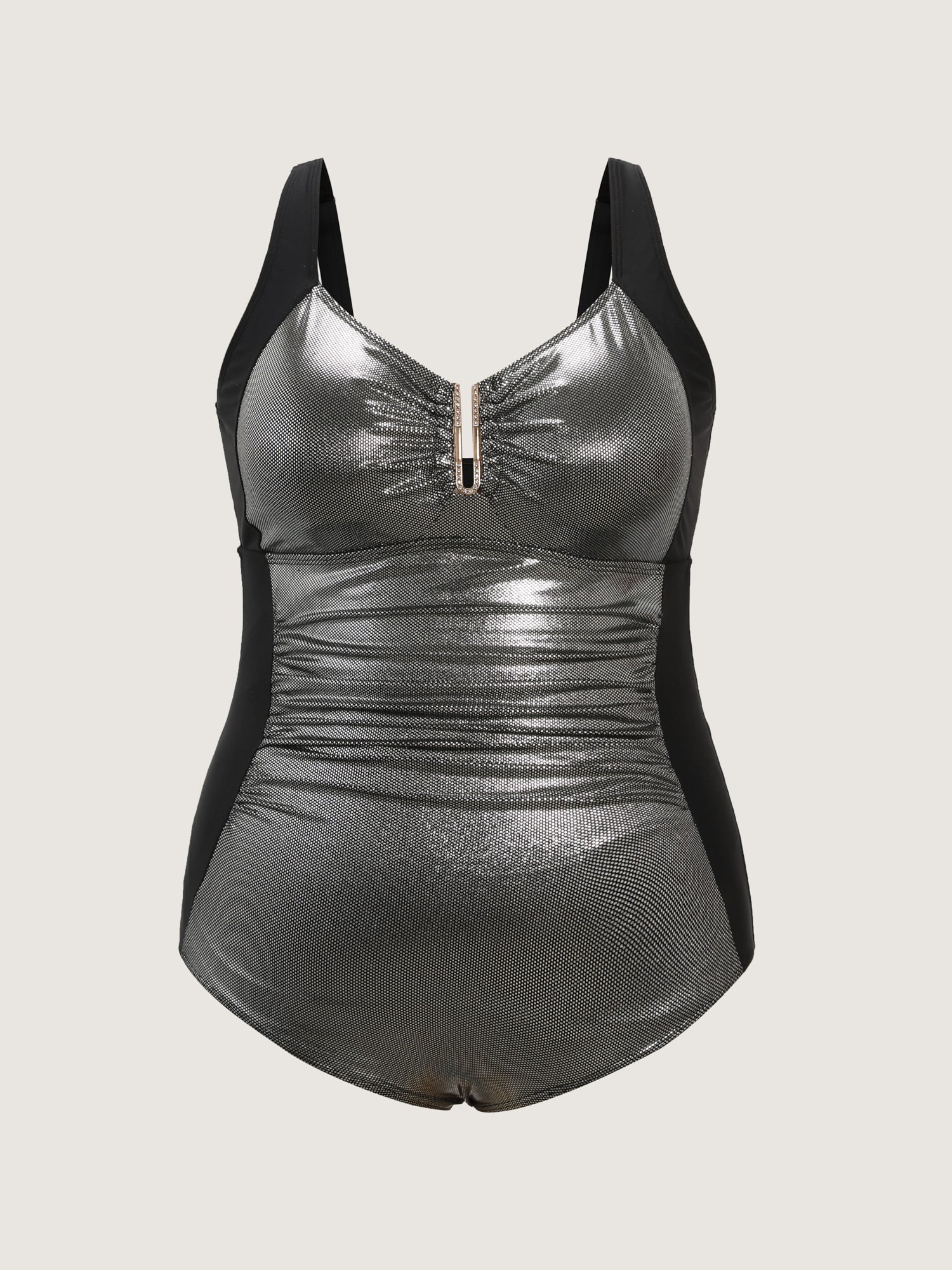 Color Contrast Tummy-Control One-Piece Swimsuit - Image 7