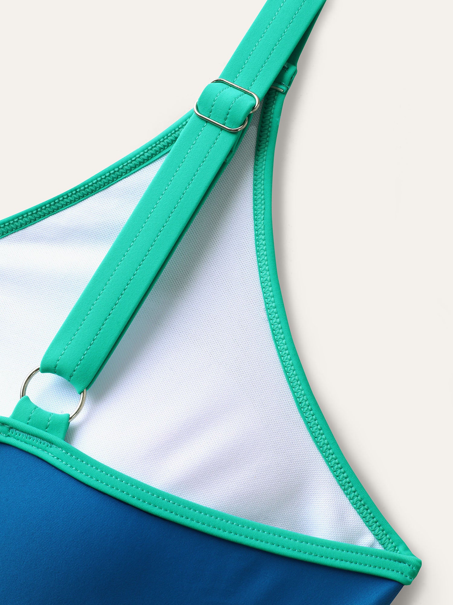 Color Contrast V-Neck Swim Top - Image 6