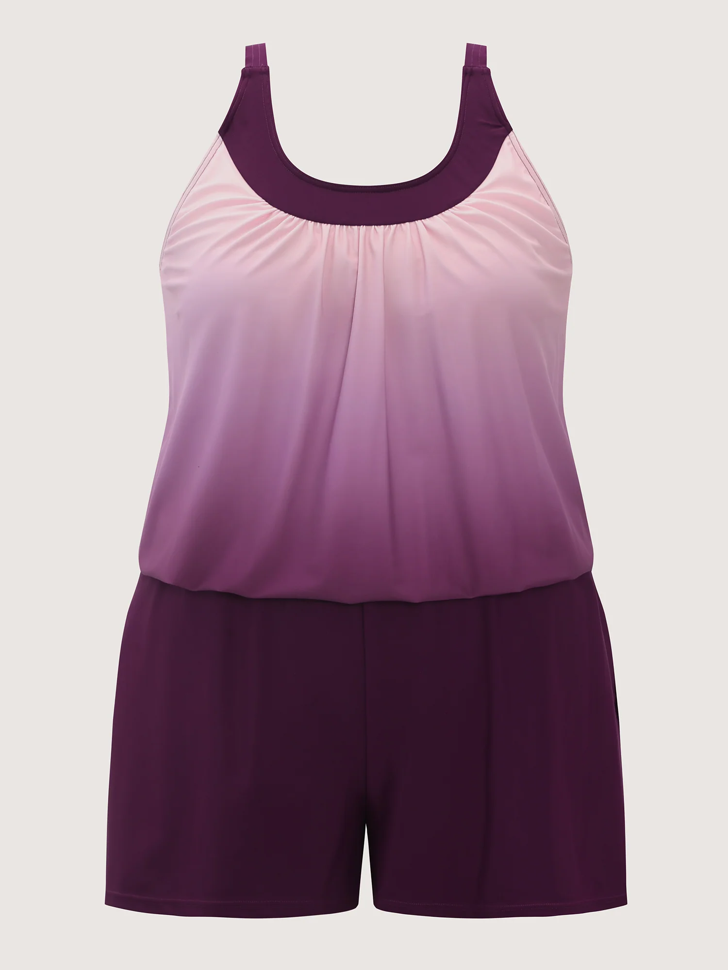 Color Gradient Adjustable Pockets One-Piece Swimsuit - Image 7