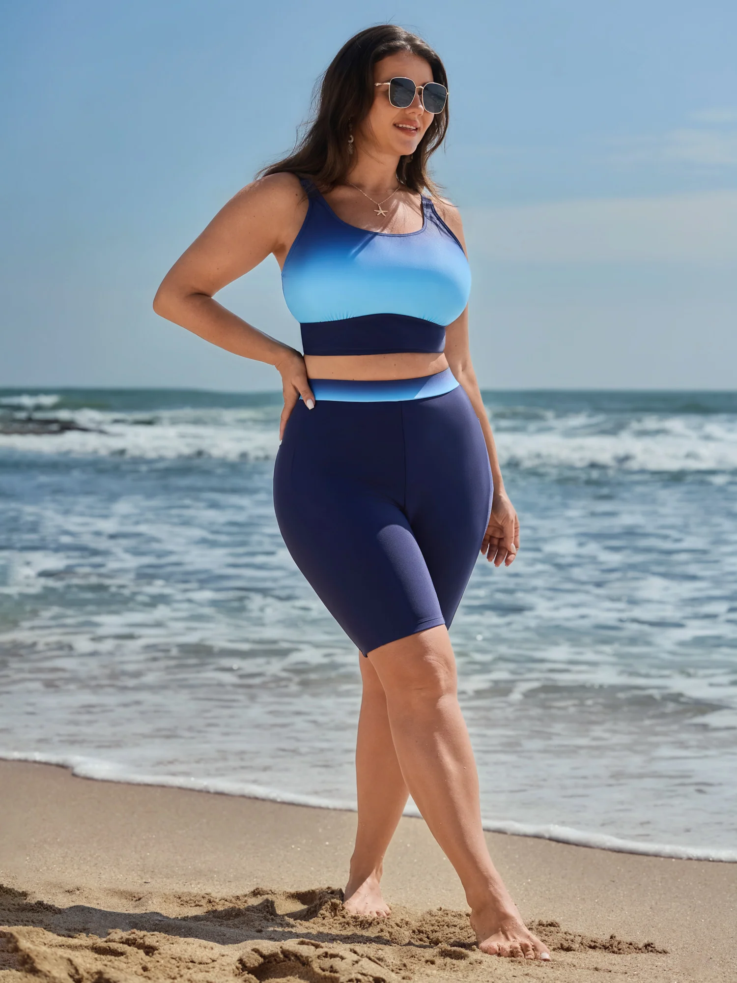 Color Gradient Adjustable Swim Top - Image 2