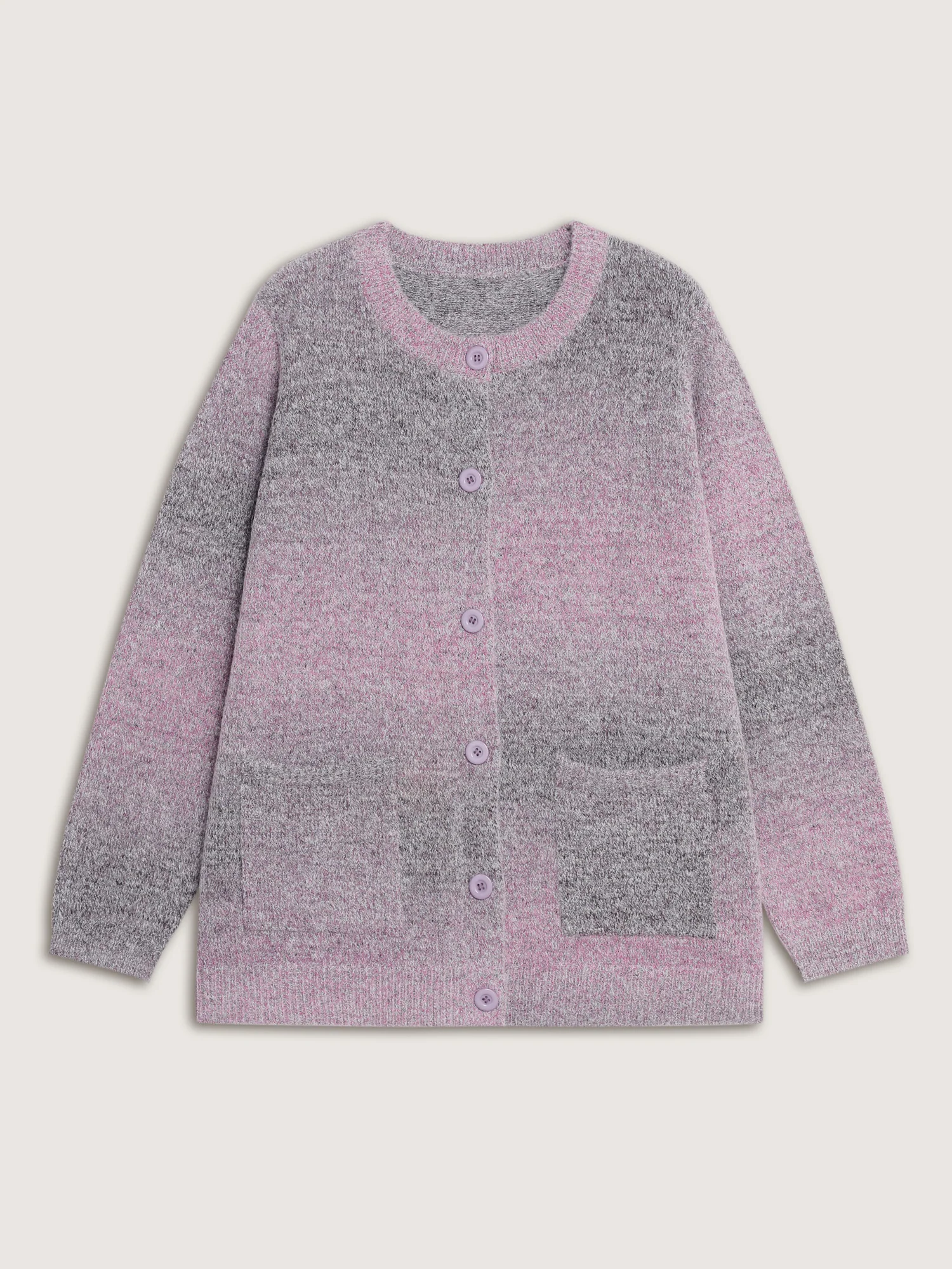 Color Gradient Buttons Knit Cardigan - Image 6