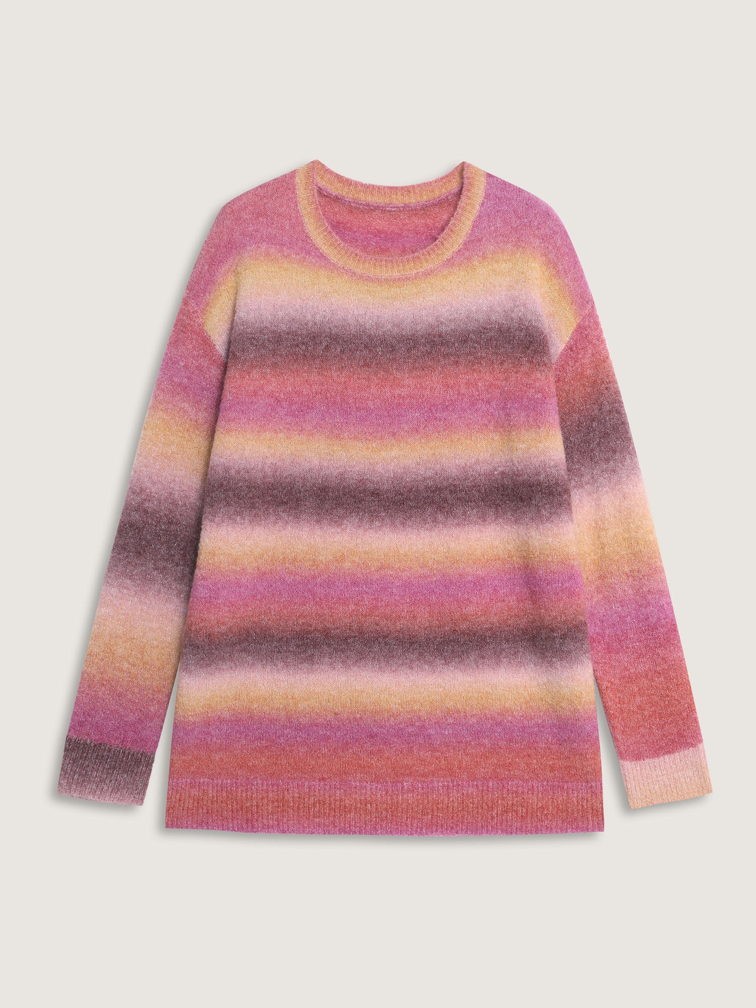 Color Gradient Heather Drop Shoulder Pullover - Image 5