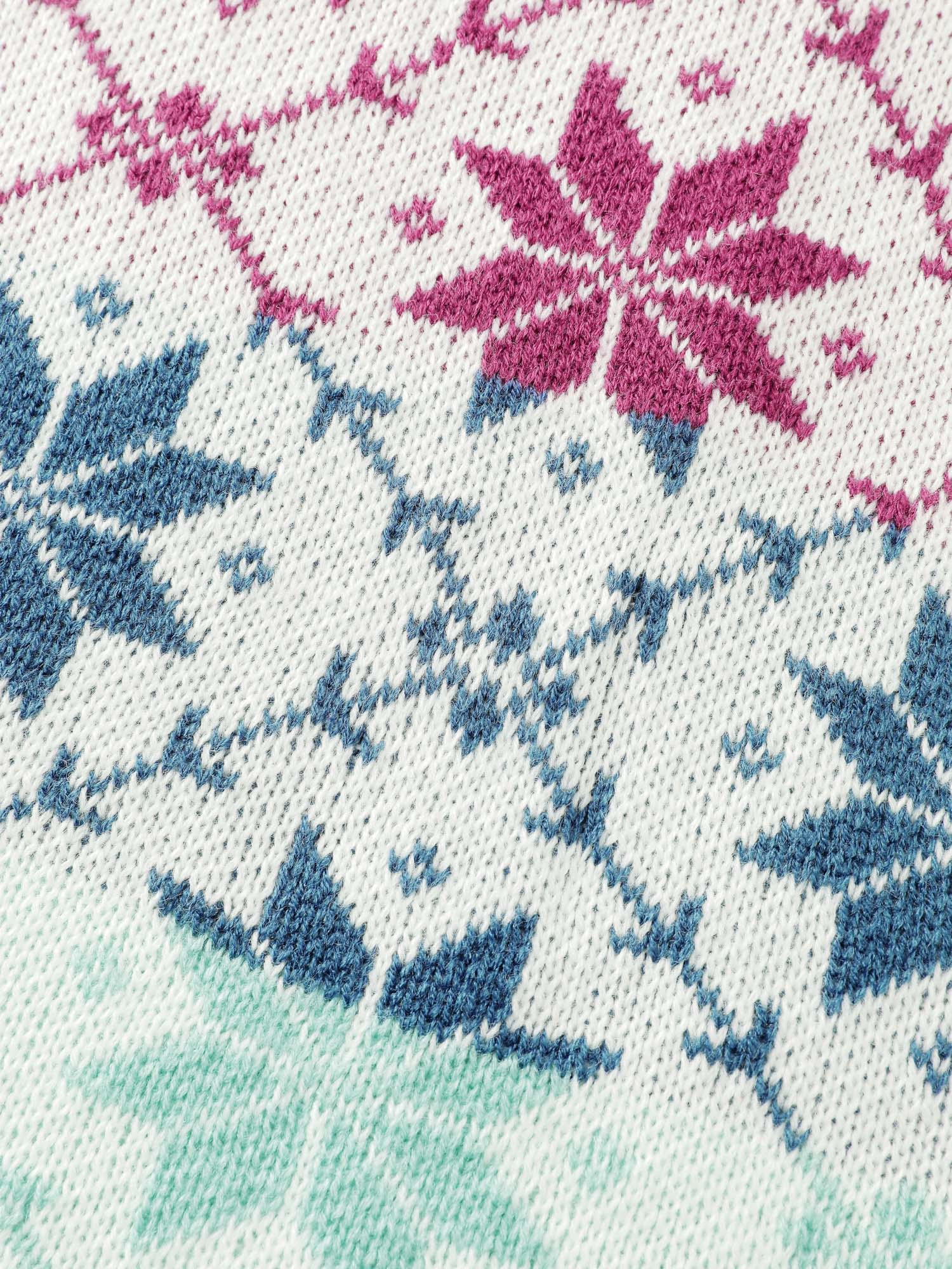 Color Gradient Snowflake Pattern Pullover - Image 5