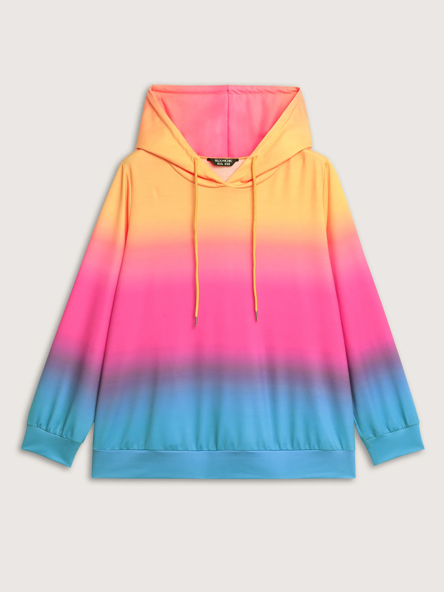 Color Gradient Stretchy Hem Hoodie - Image 8