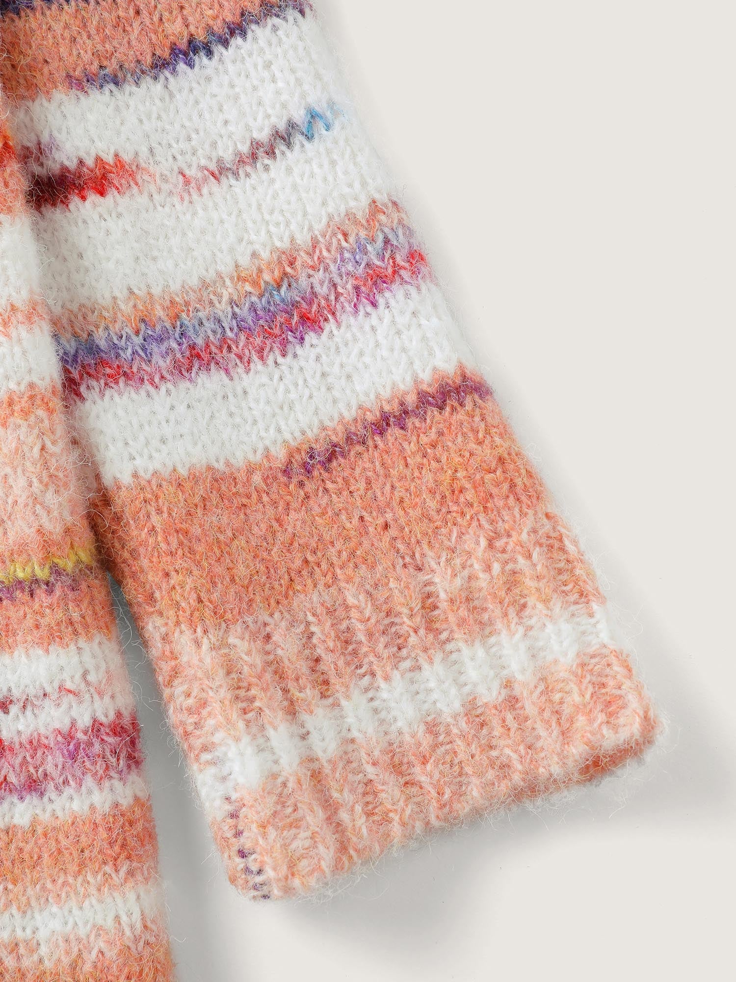 Color Gradient Stripe Crew Neck Pullover - Image 5