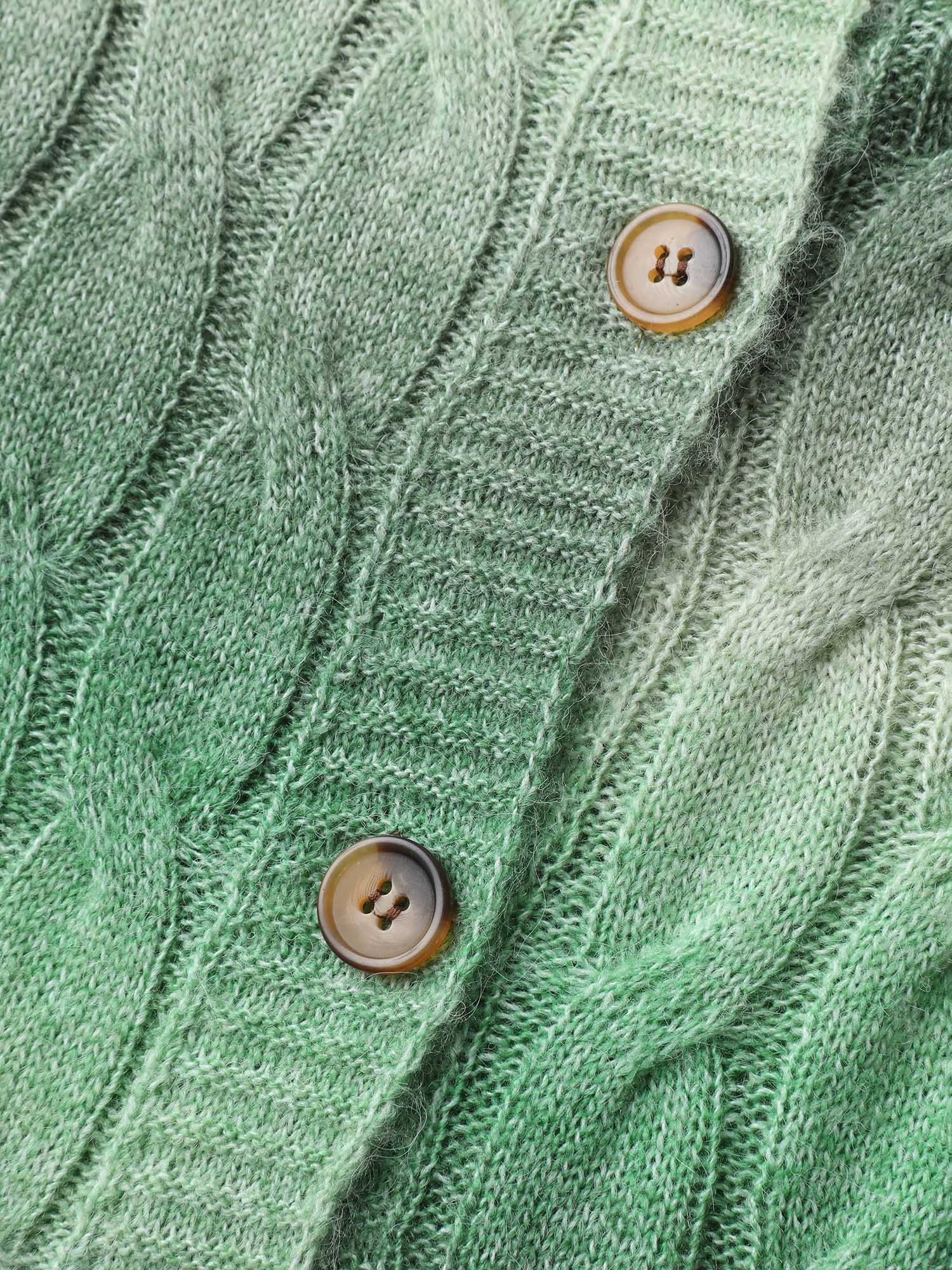 Color Gradient Textured Button Knit Cardigan - Image 6