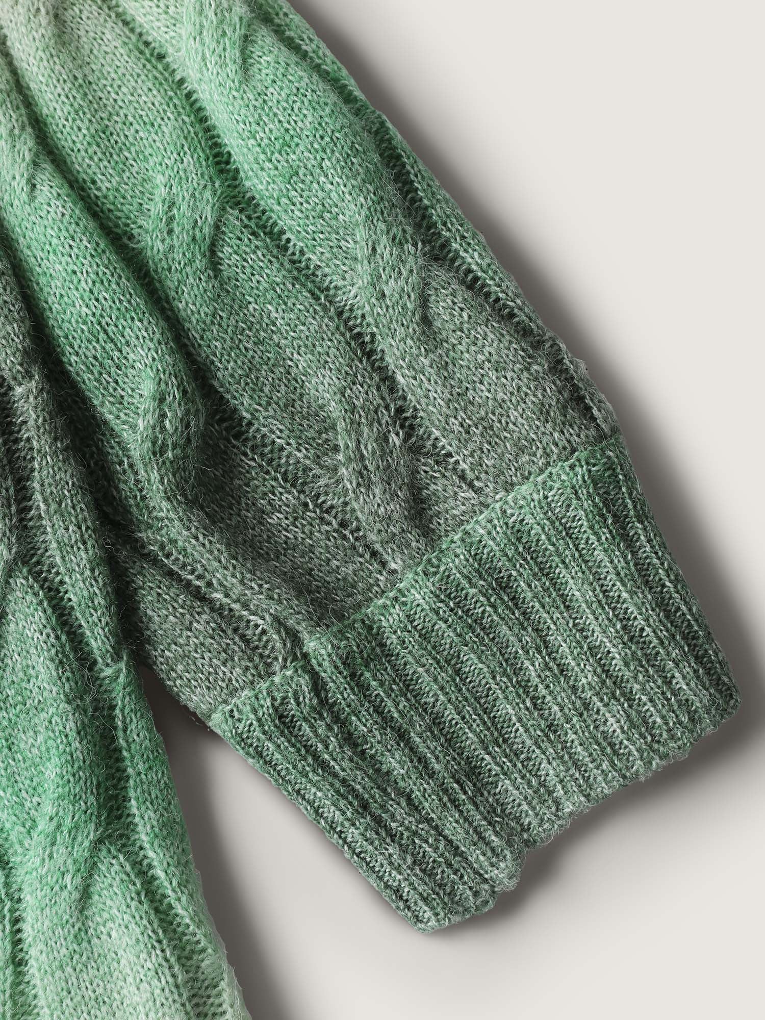 Color Gradient Textured Button Knit Cardigan - Image 7