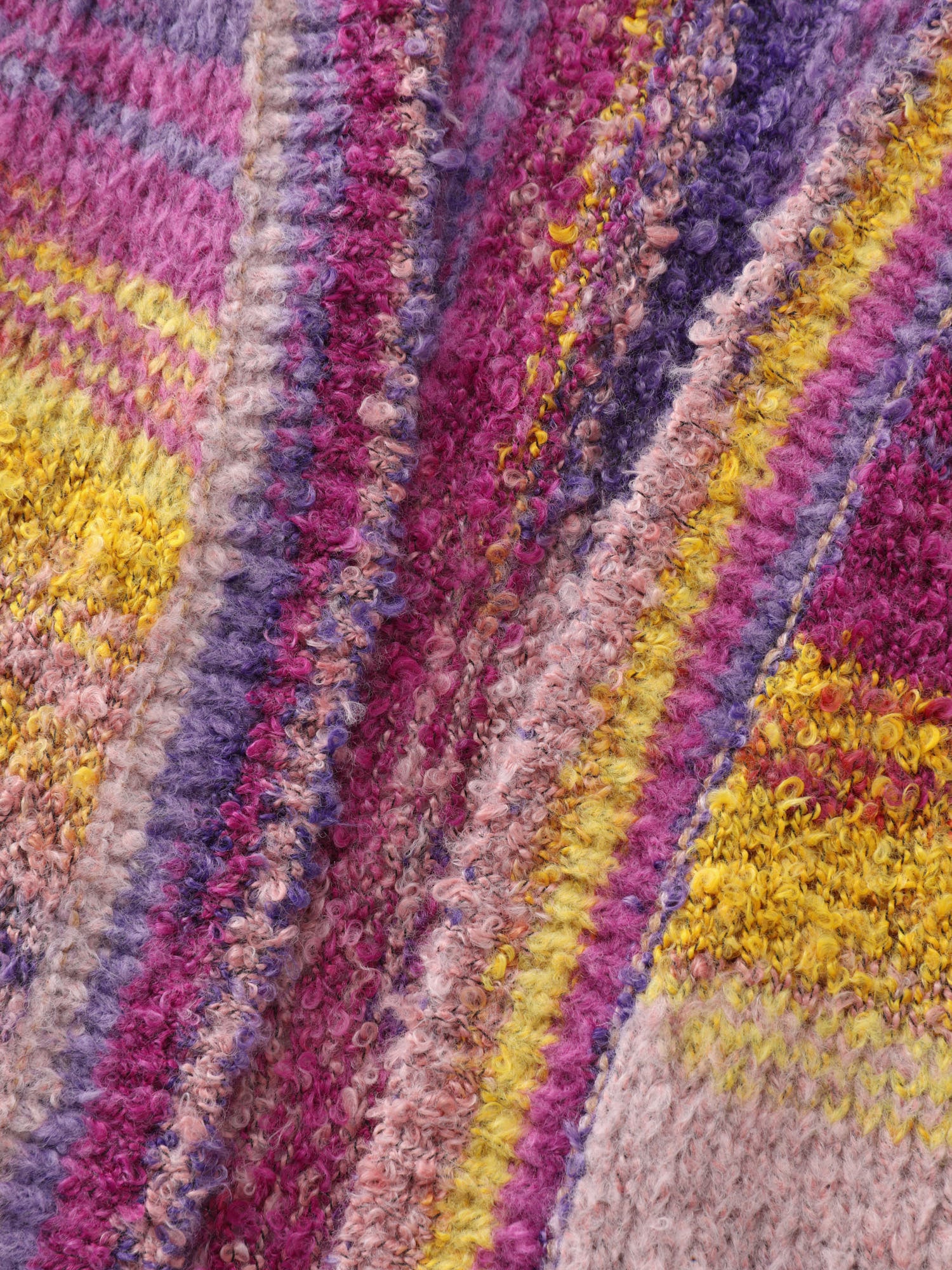 Color Gradient Textured Open-Front Knit Cardigan - Image 7