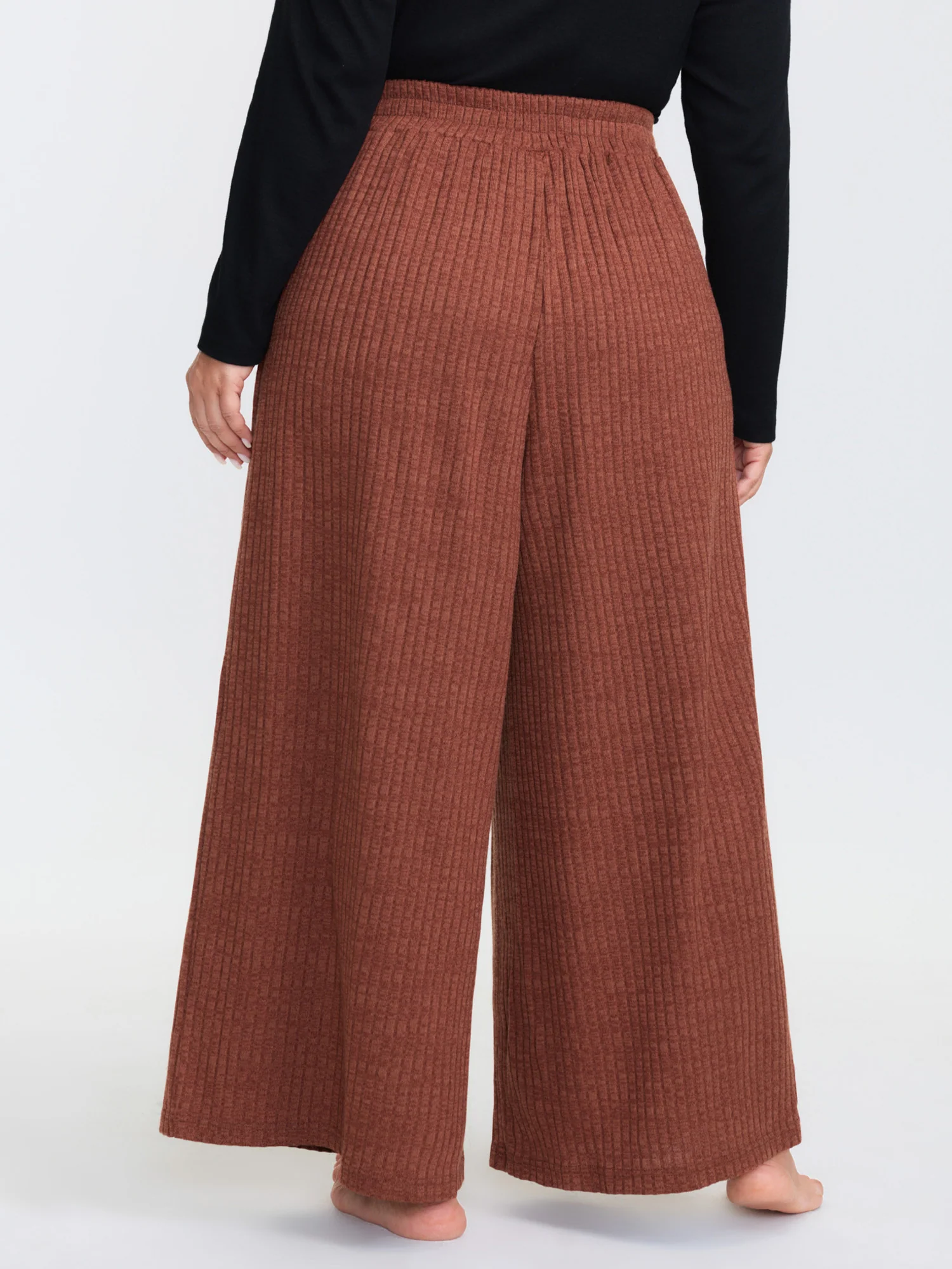 Color Mix Knit Textured Lounge Bottoms - Image 5