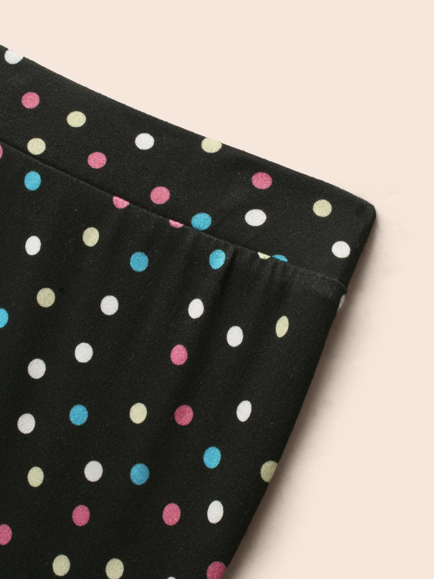 Color Polka Dot Mid Rise Skinny Leggings - Image 6