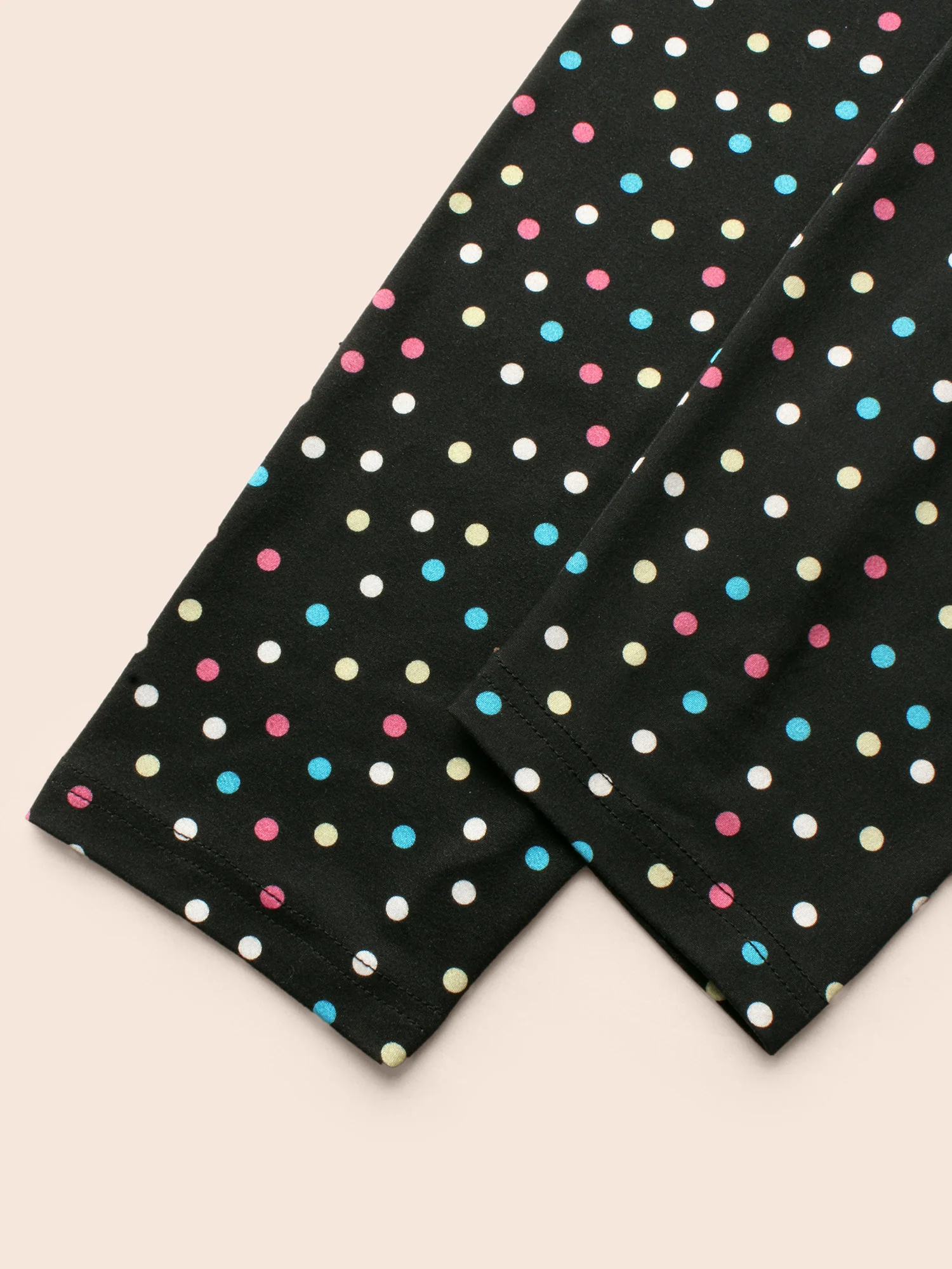 Color Polka Dot Mid Rise Skinny Leggings - Image 7