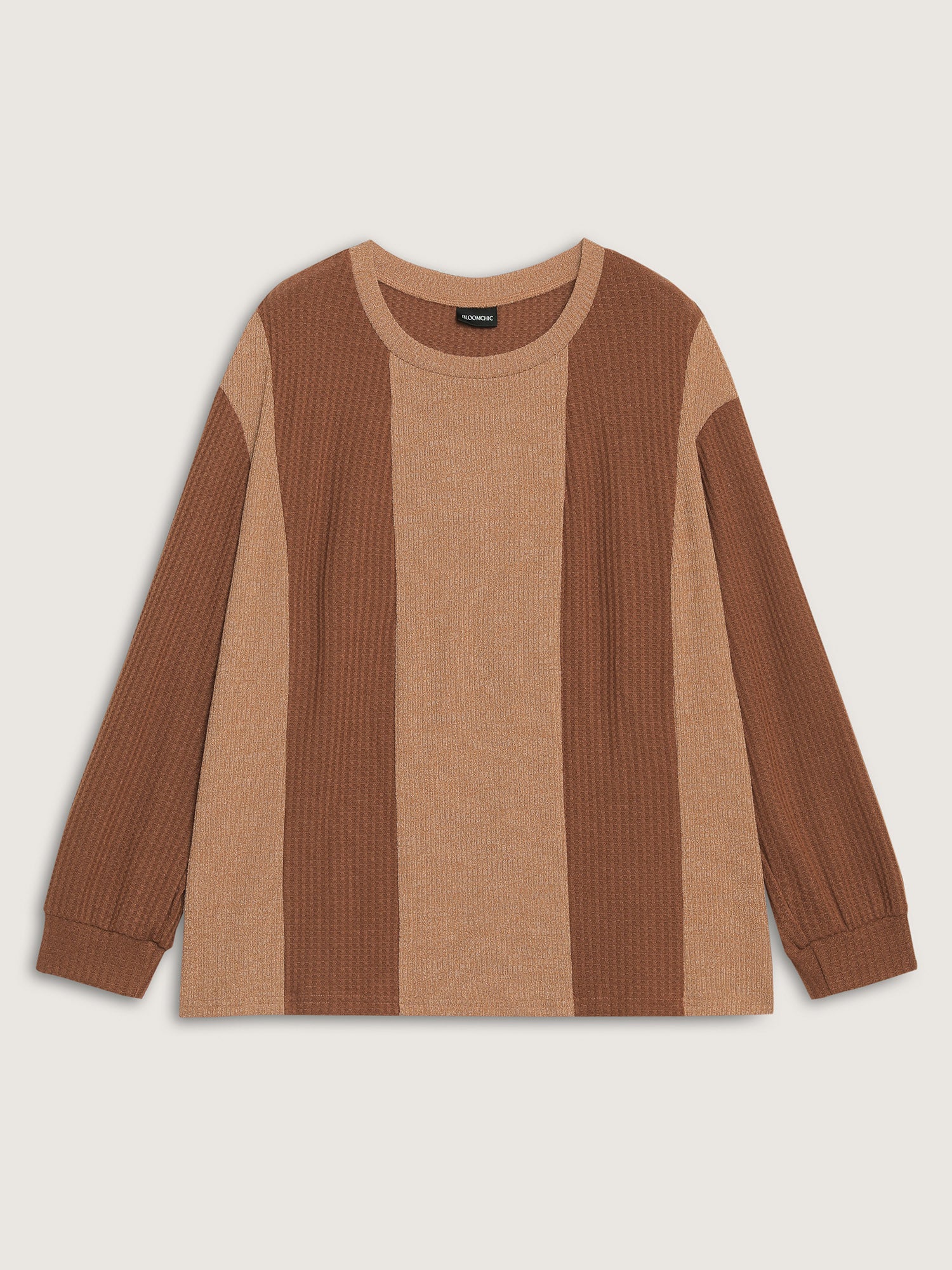 Color Stripe Relaxed Fit Round Neck Sweatshirt - Image 7