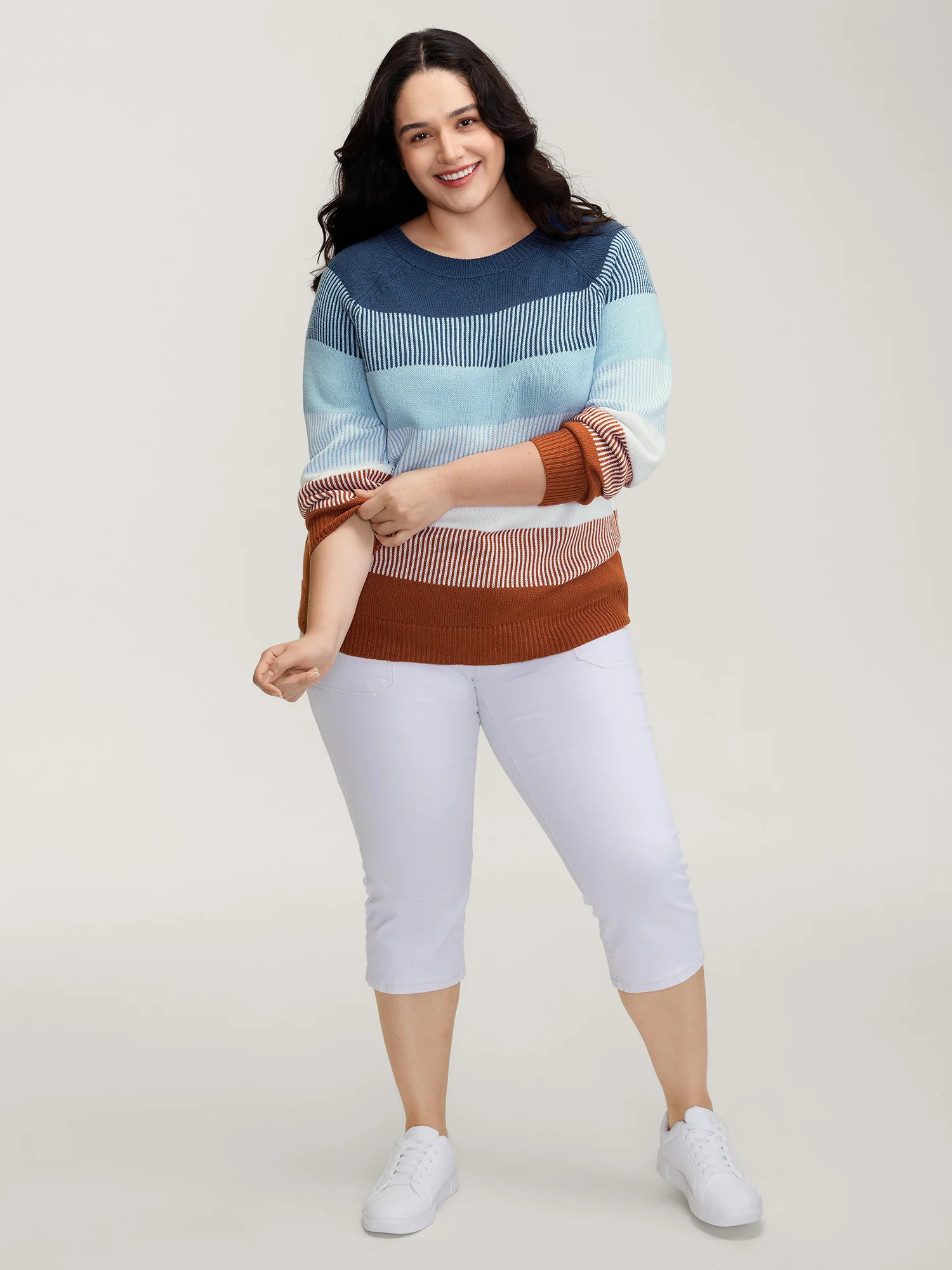 Color Stripes Textured Pullover - Image 3