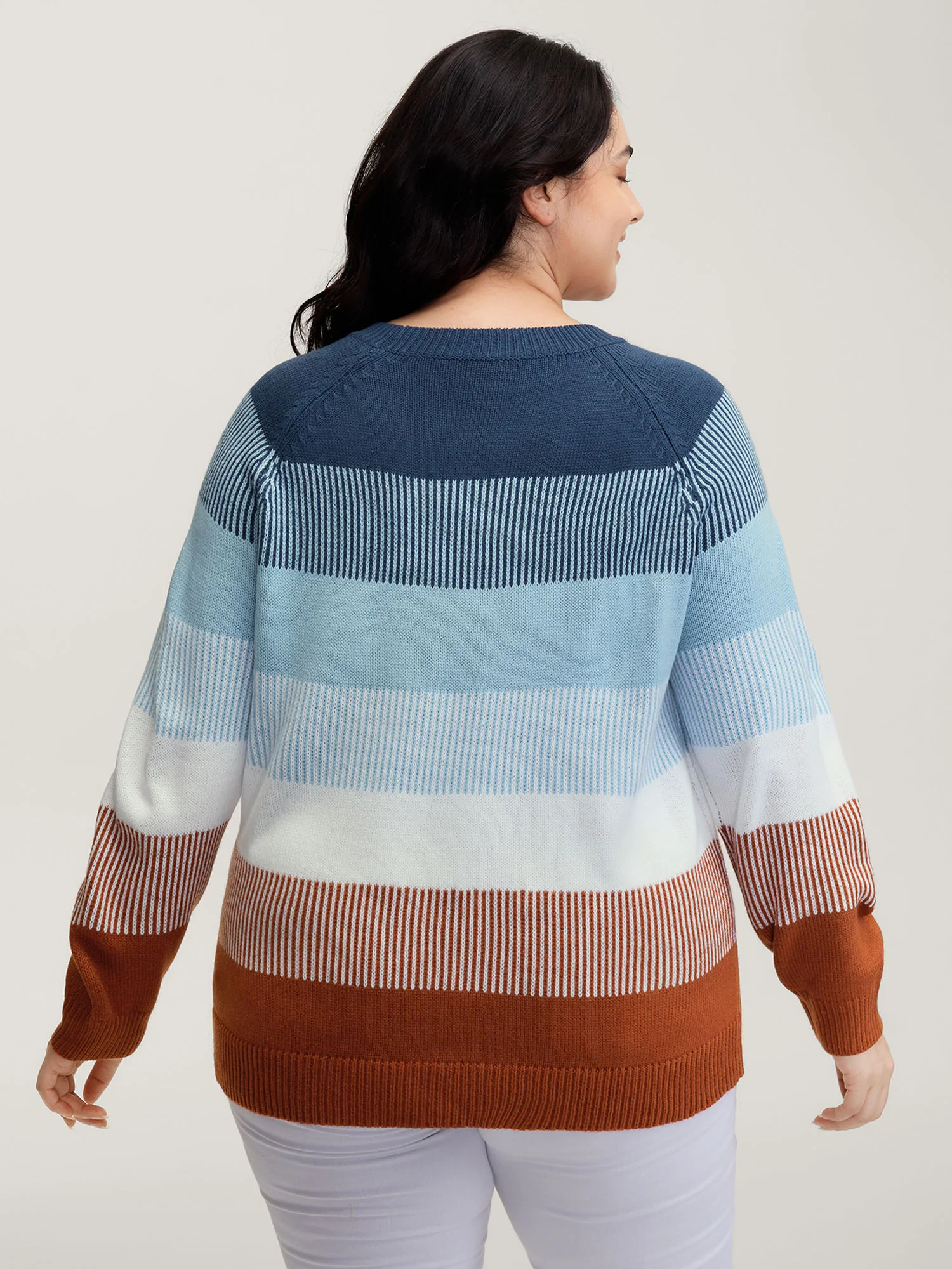 Color Stripes Textured Pullover - Image 4