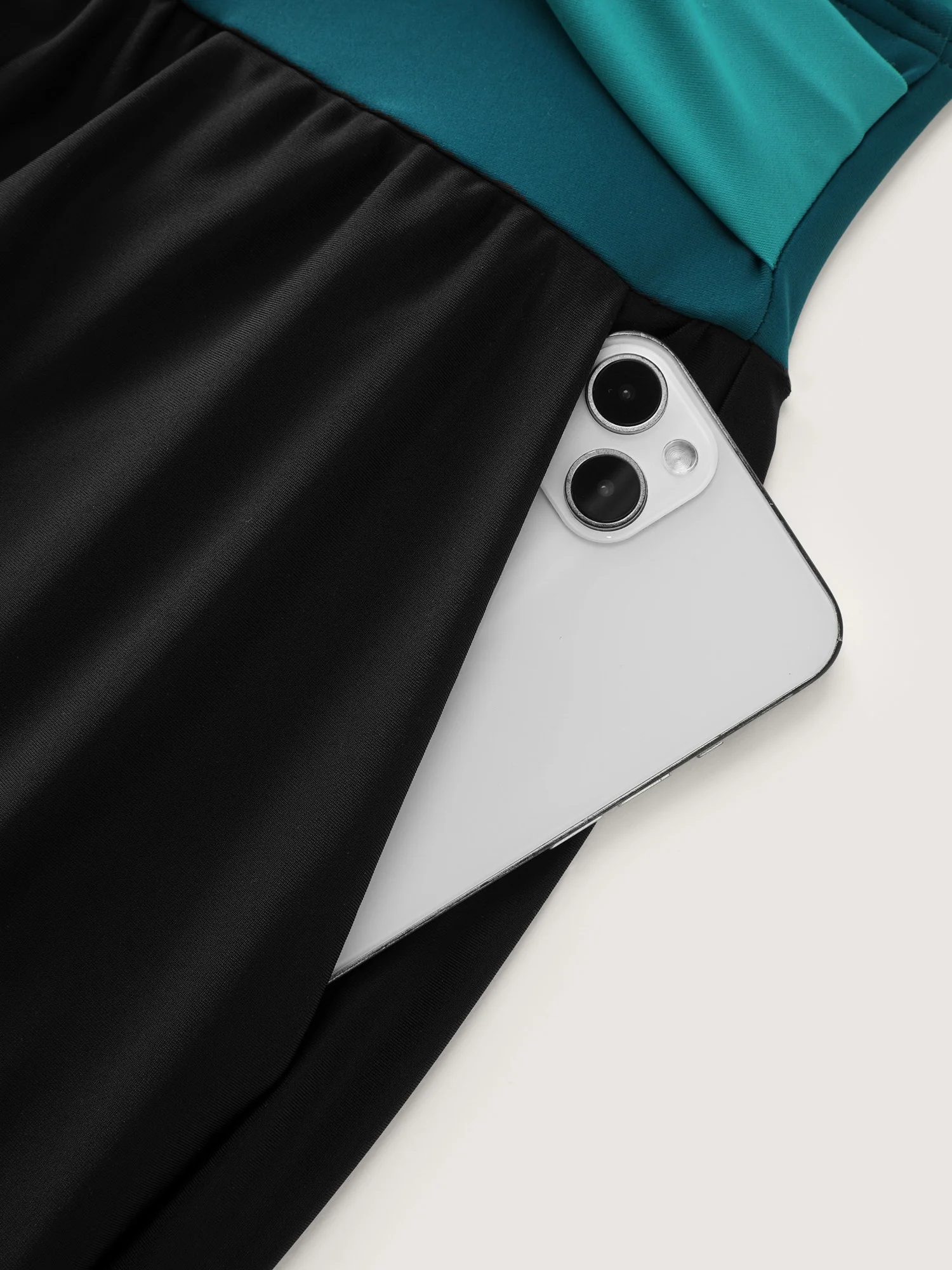 Colorblock Button Pockets One Piece Swimsuit - Image 6