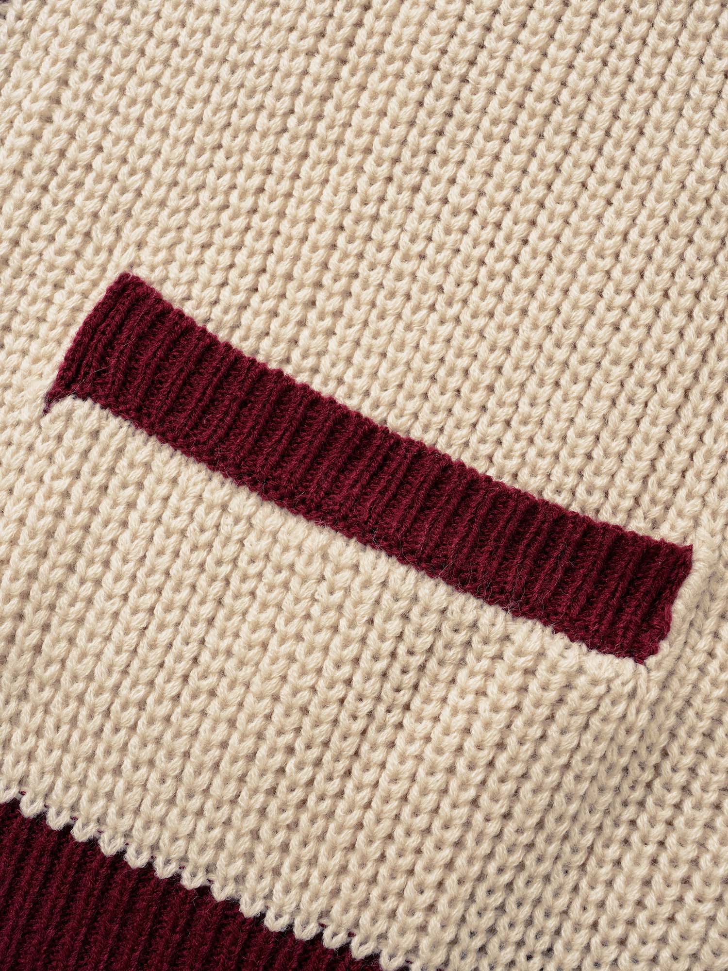 Colorblock Contrast Cable Knit Pocket Cardigan - Image 6