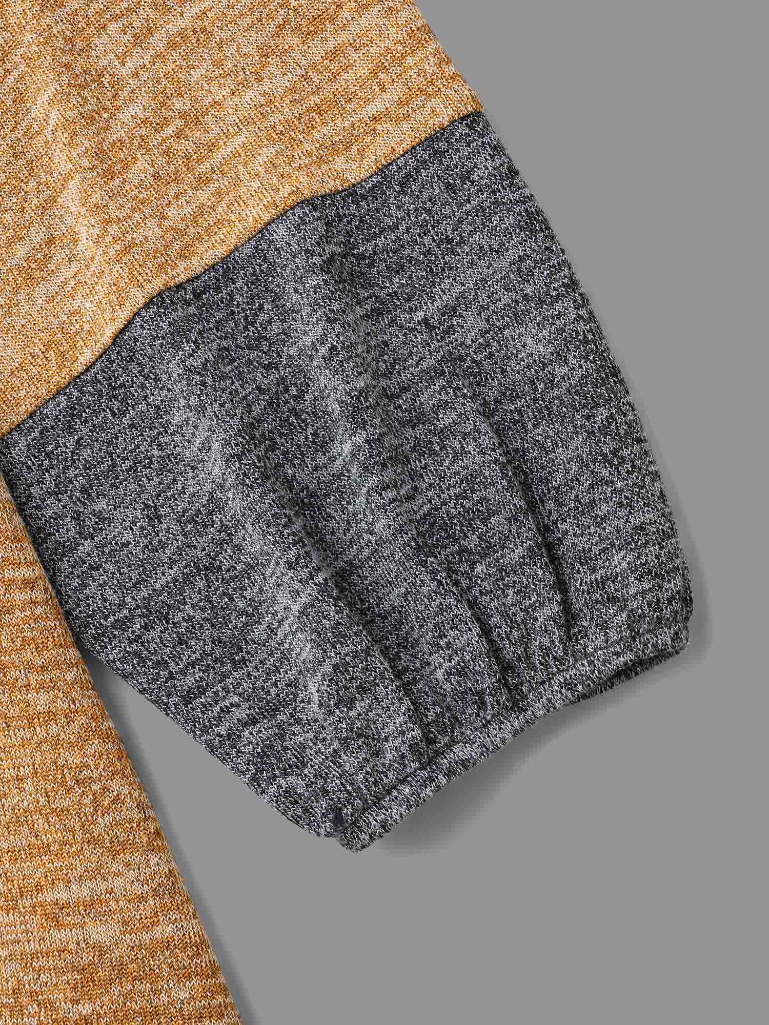 Colorblock Contrast Heather Pocket Knit Dress - Image 6