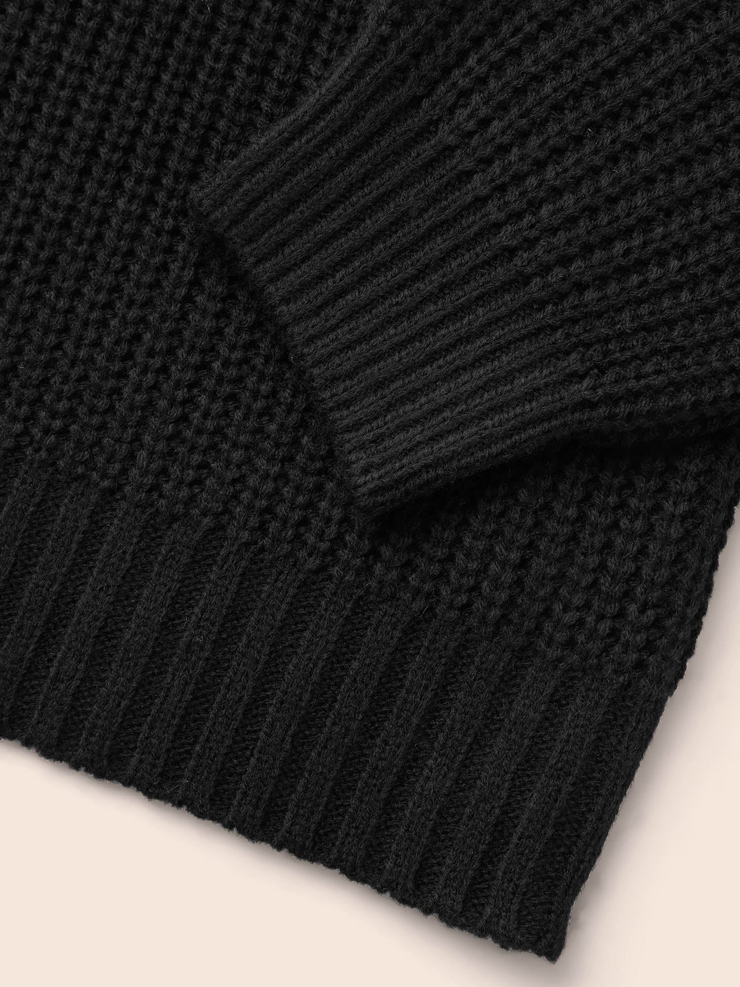Colorblock Contrast Lantern Sleeve Pullover - Image 7