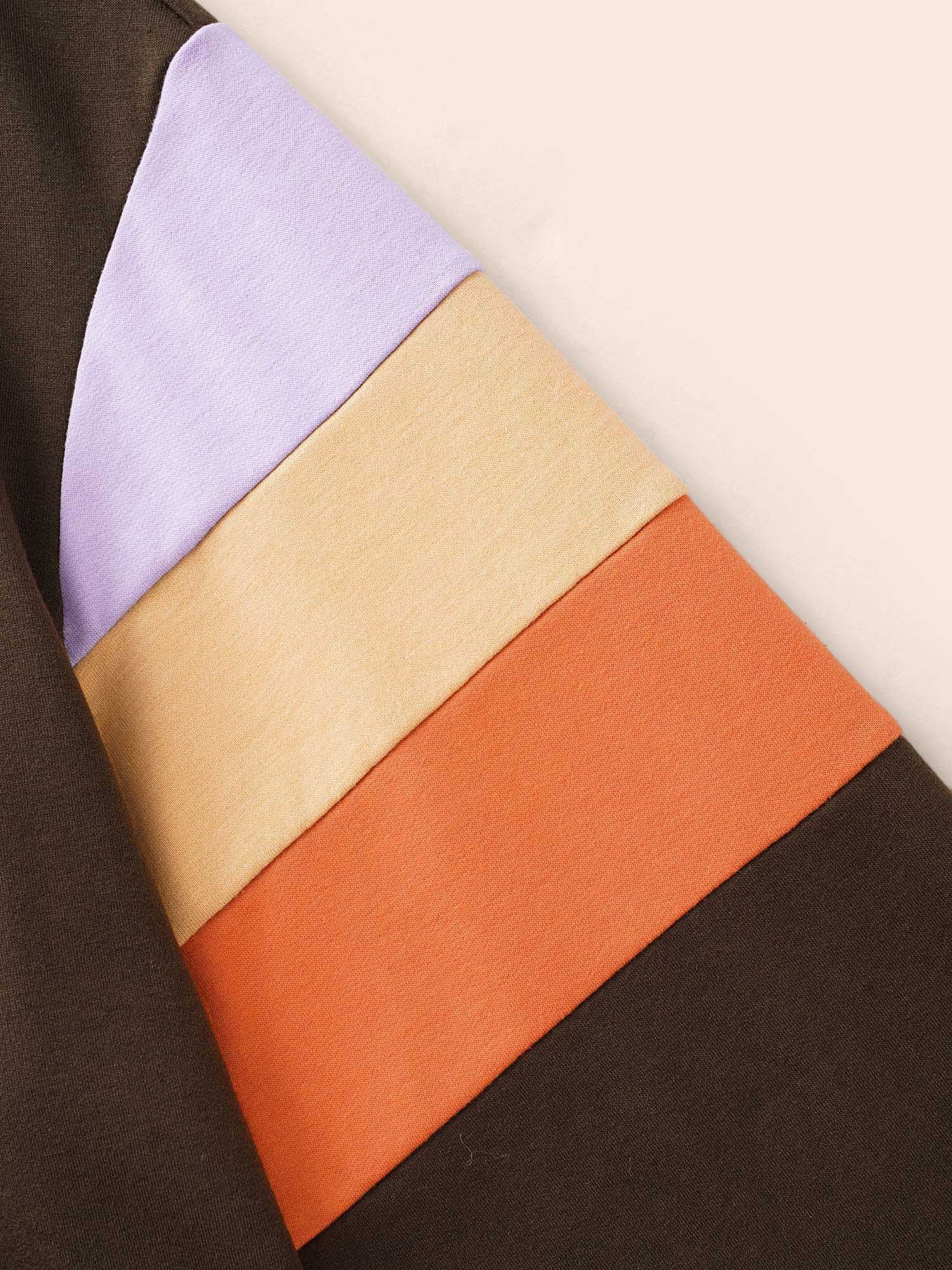 Colorblock Contrast Pocket Hooded Sweatshirt - Image 6