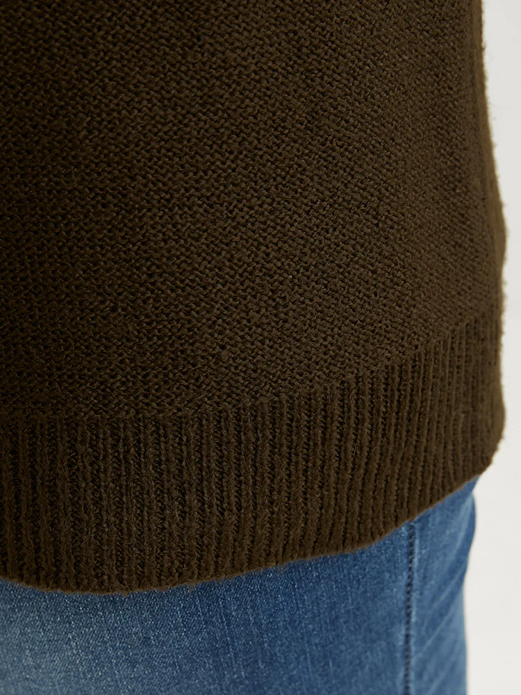 Colorblock Contrast Soft Sexy Yarn Knit Fluffy Knit Top - Image 7