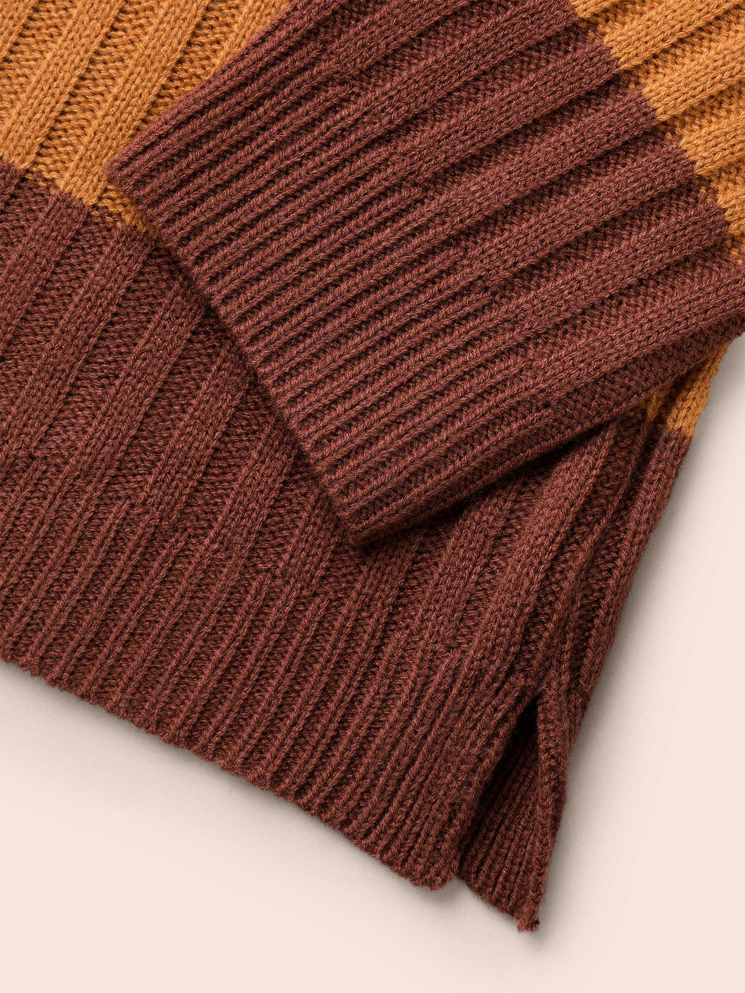 Colorblock Contrast Split Hem Pullover - Image 7