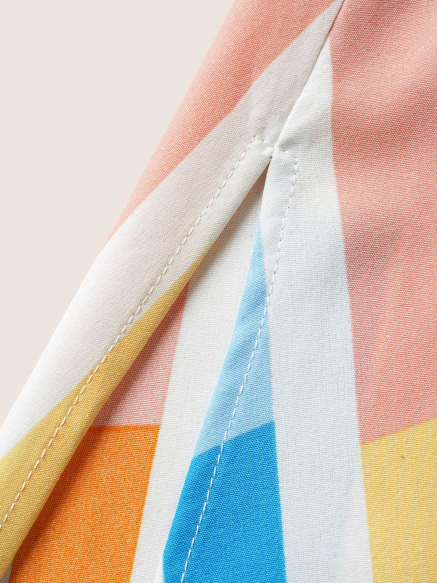 Colorblock Contrast Split Side High Low Hem Kimono - Image 5