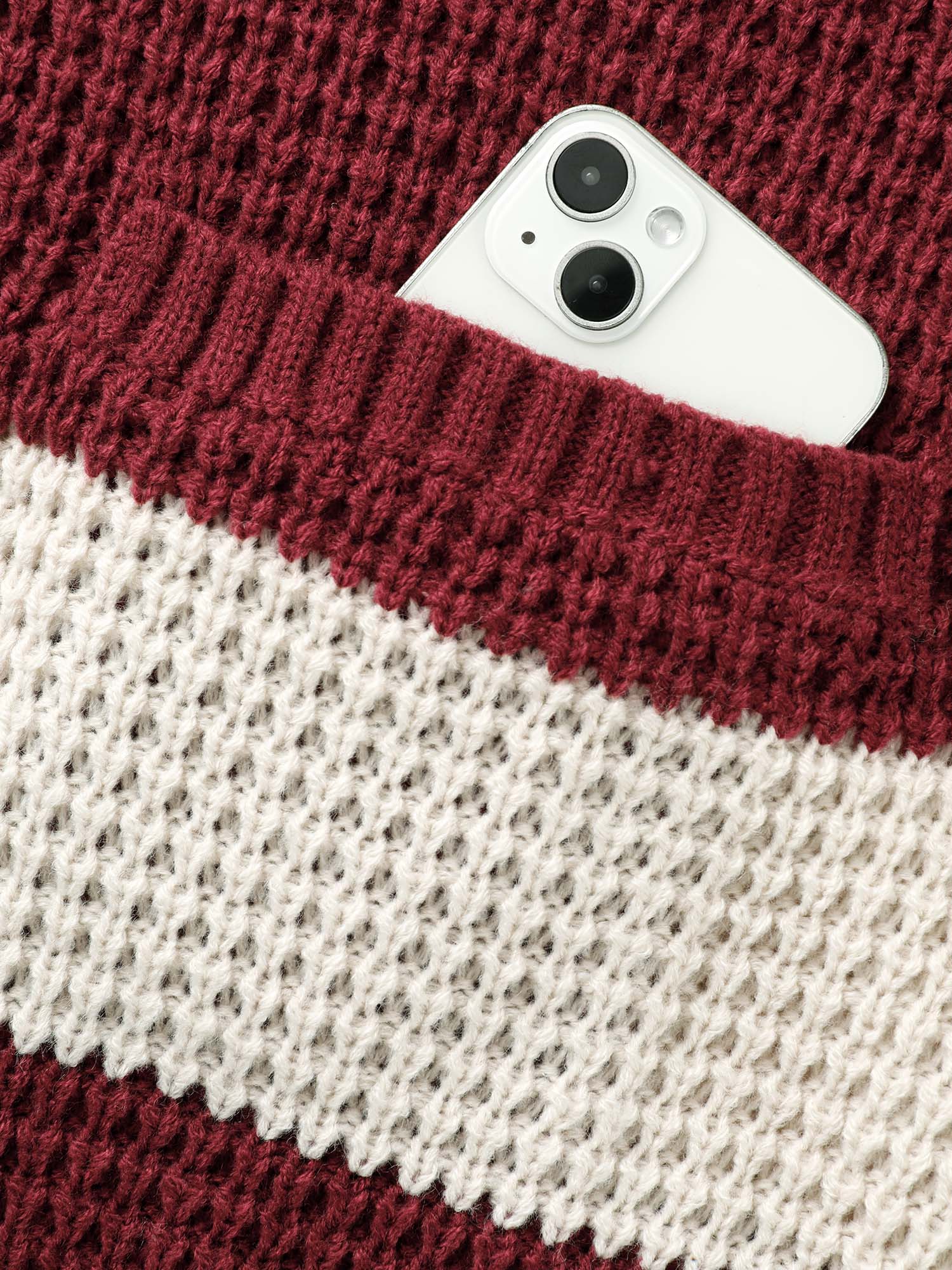 Colorblock Contrast Textured Patched Pocket Cardigan - Image 7