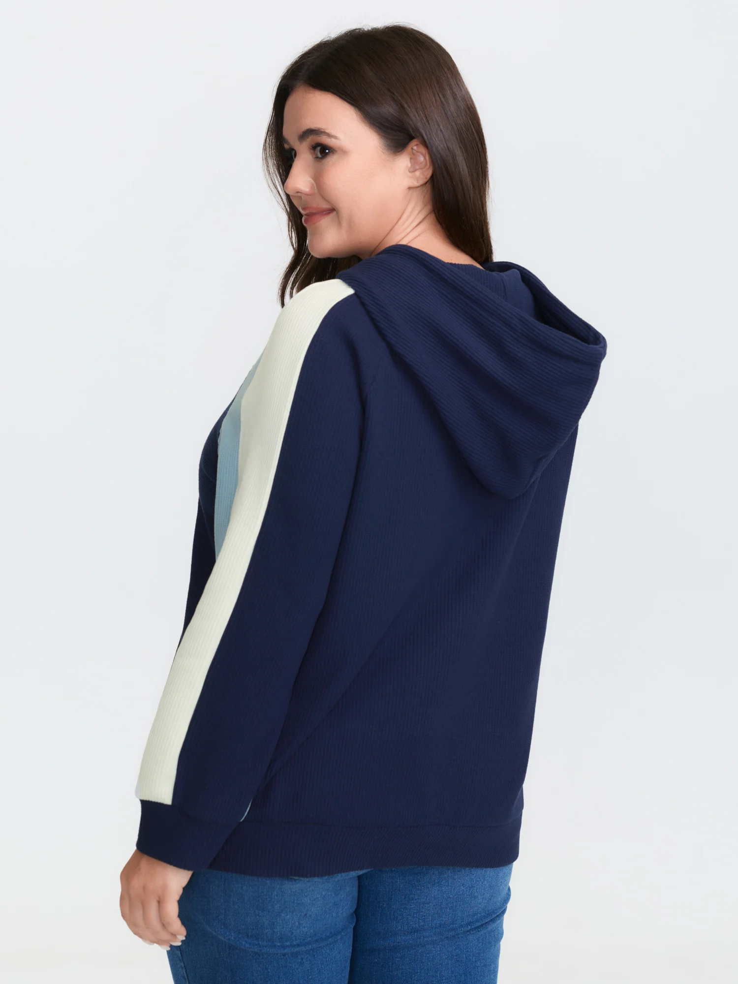 Colorblock Cozy Raglan Sleeve Hoodie - Image 4