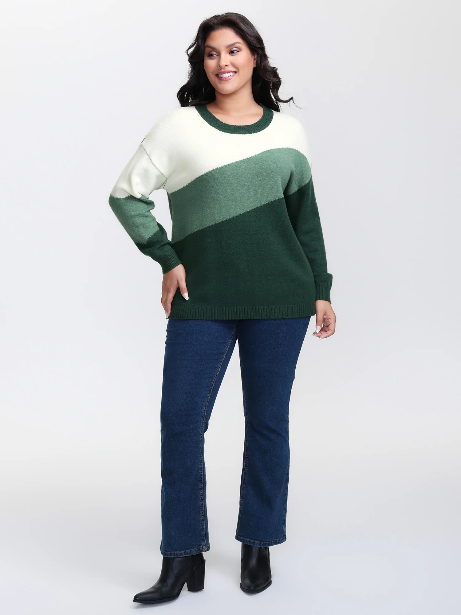 Colorblock Drop Shoulder Pullover - Image 3