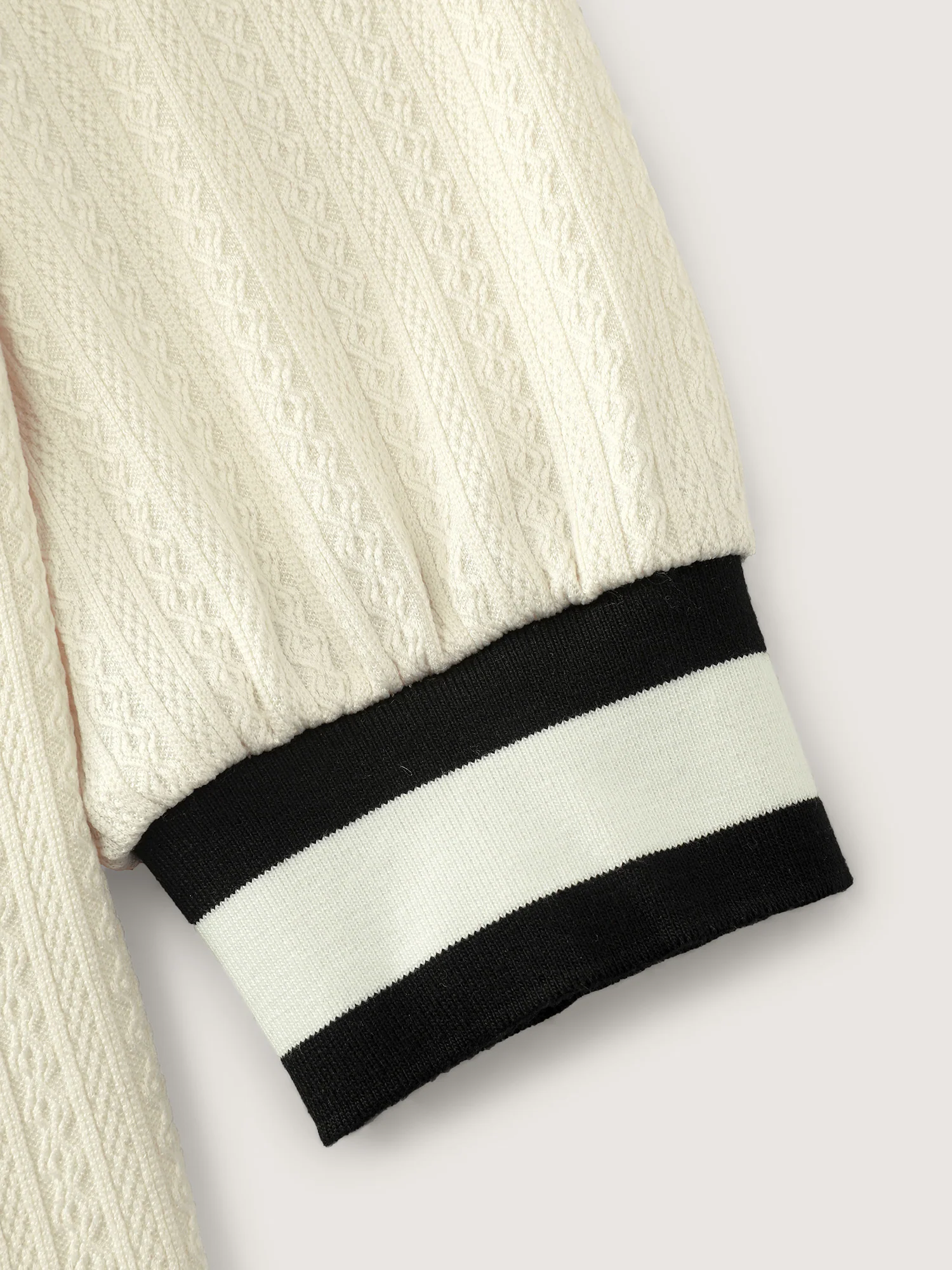 Colorblock Embroidery Zipper Sweatshirt - Image 6