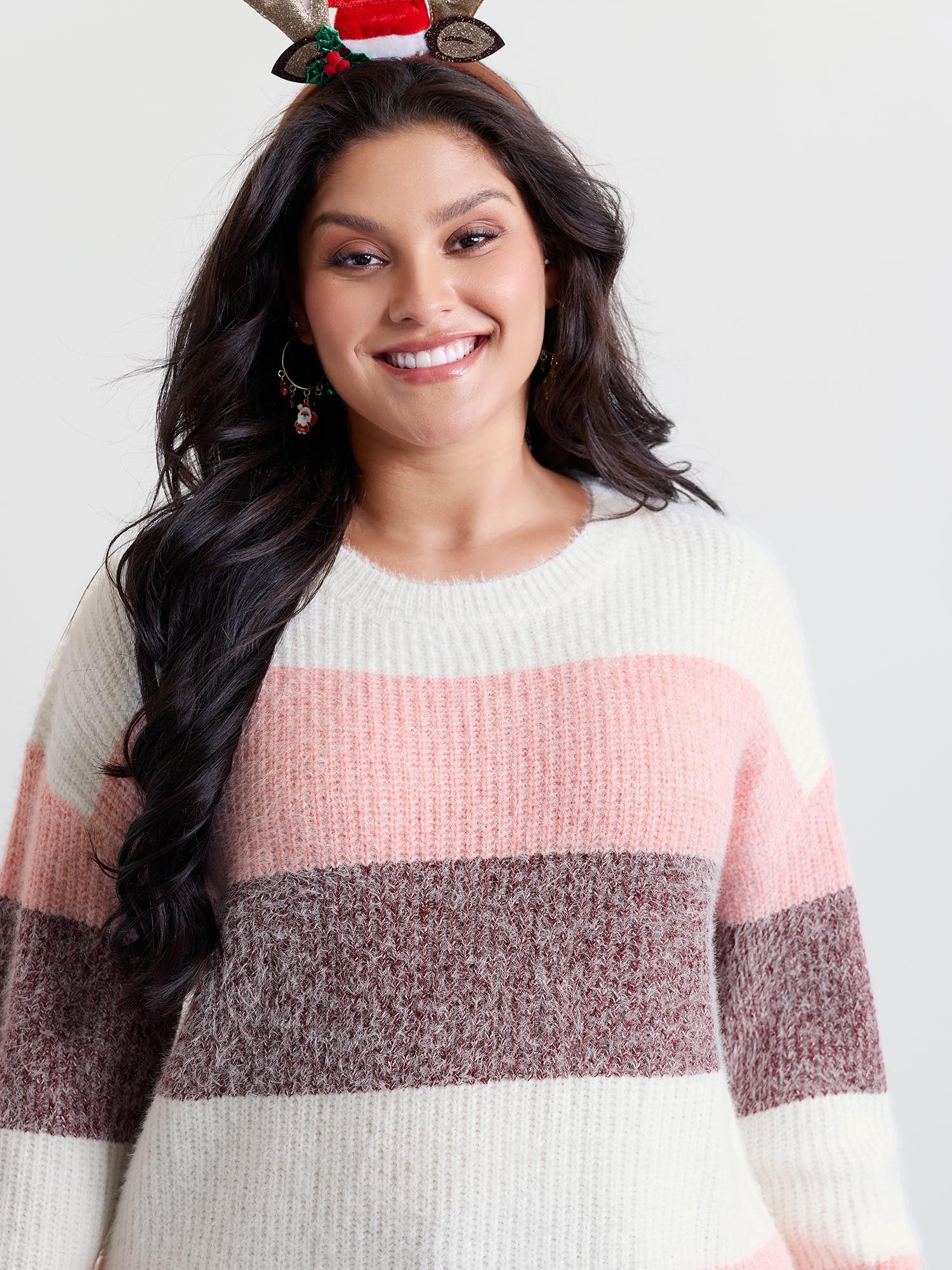 Colorblock Faux Mink Fur Pullover - Image 4