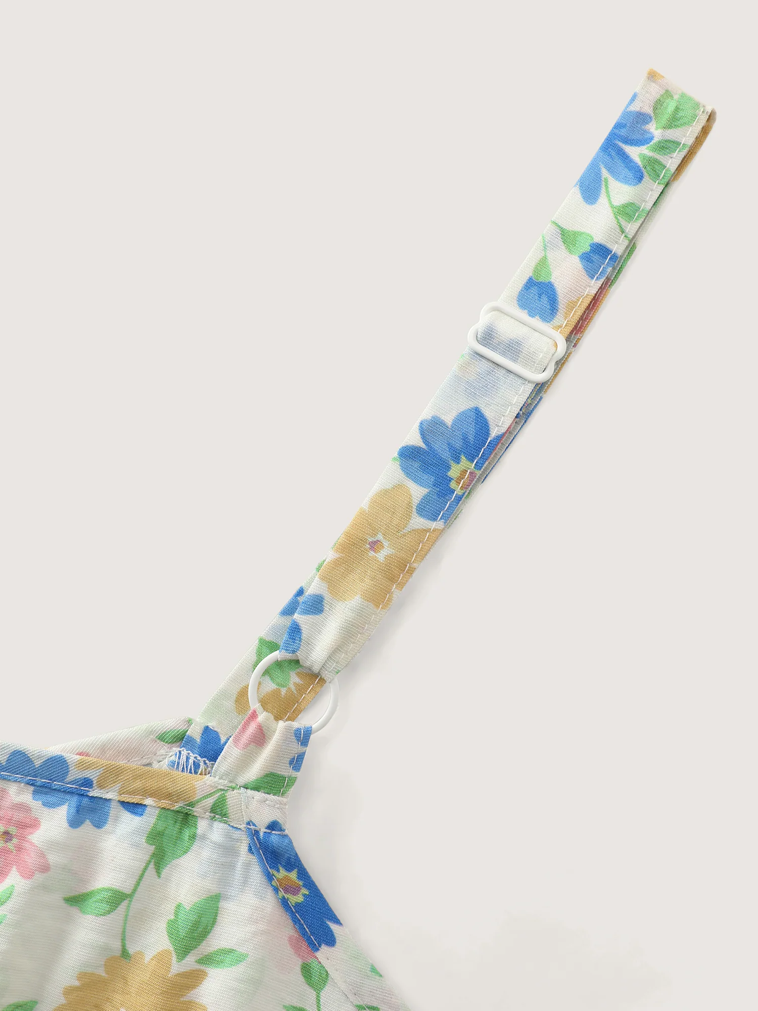 Colorblock Floral Print Tiered Maxi Dress - Image 6