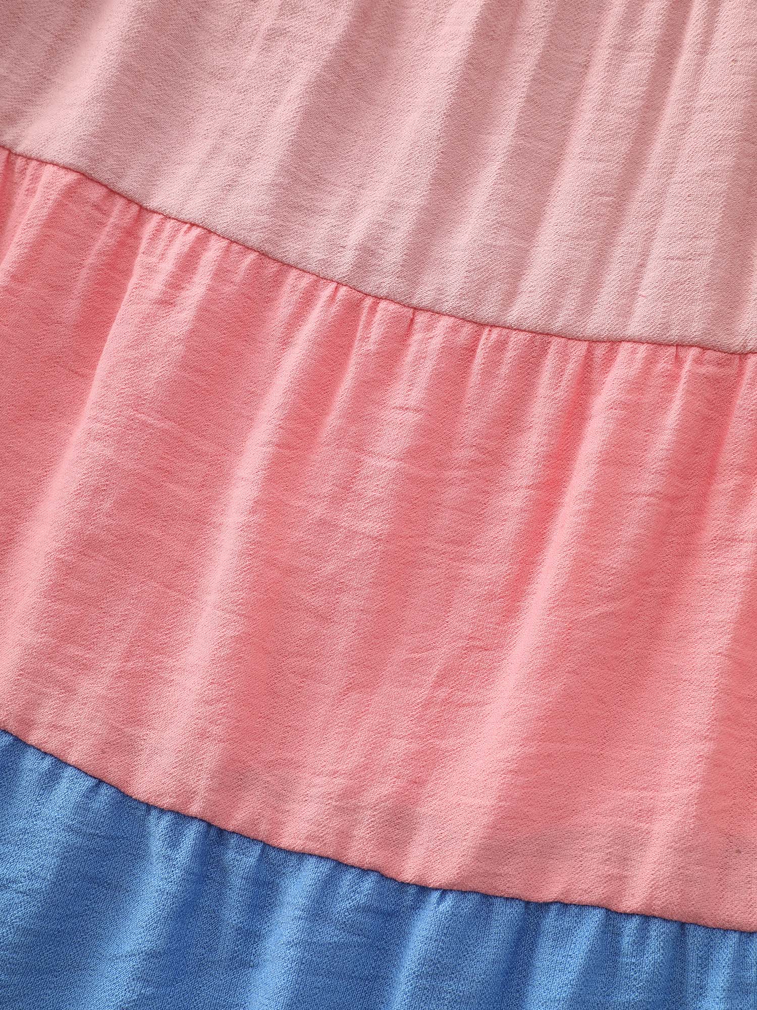 Colorblock Pleated Tiered Blouse - Image 6