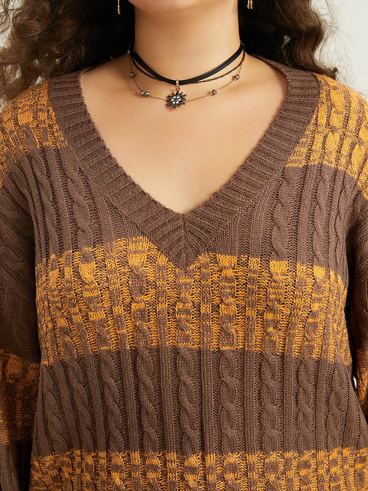 Halloween Colorblock Plisse Split Side Pullover - Image 7