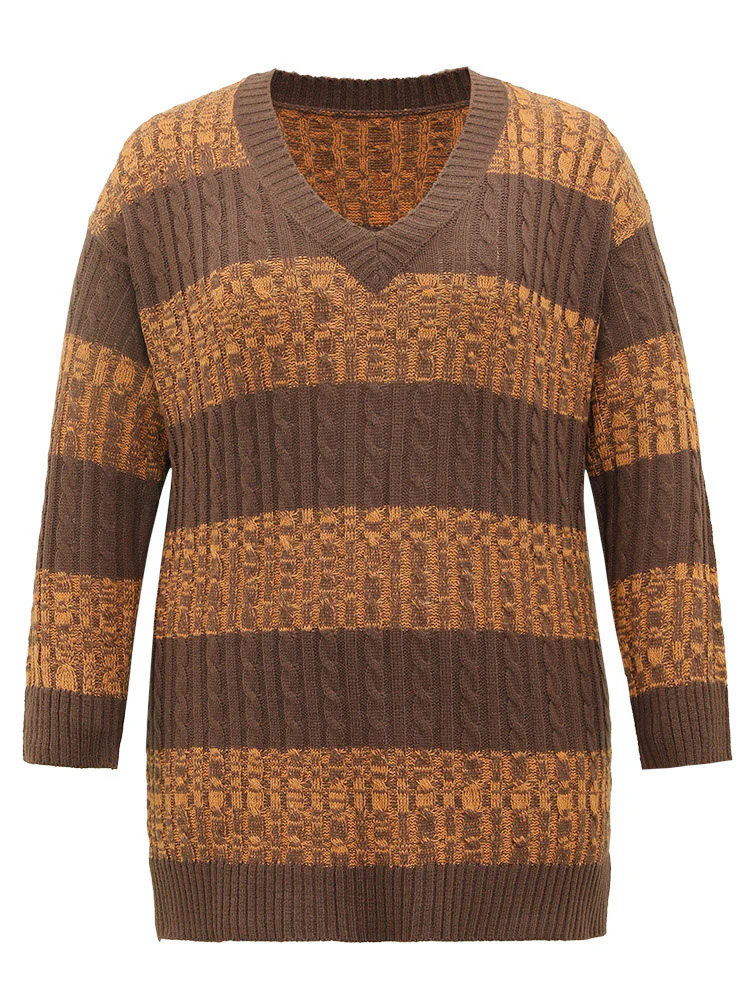 Halloween Colorblock Plisse Split Side Pullover - Image 9