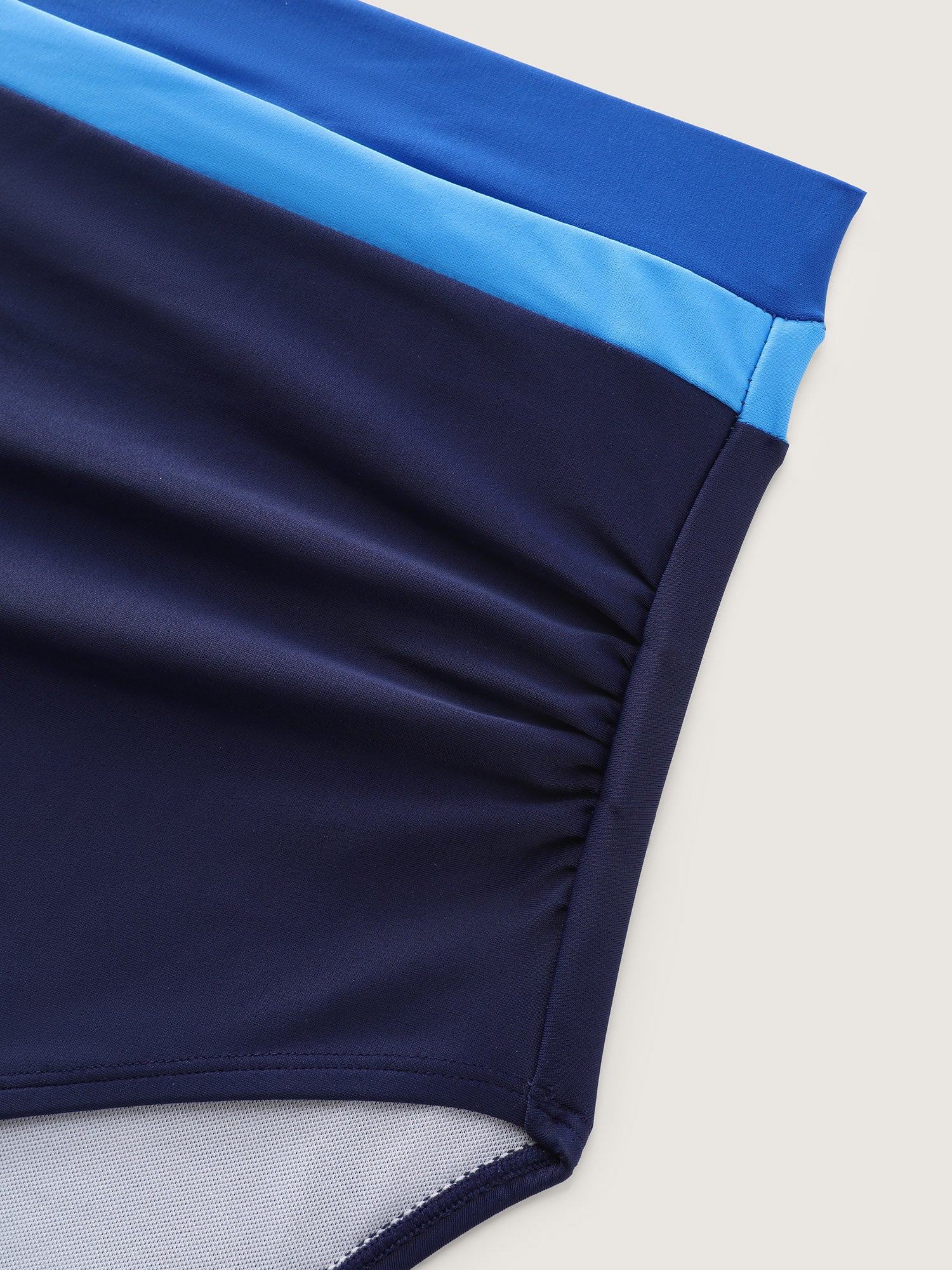 Colorblock Ruched High-Waist Swim Bottoms - Image 5