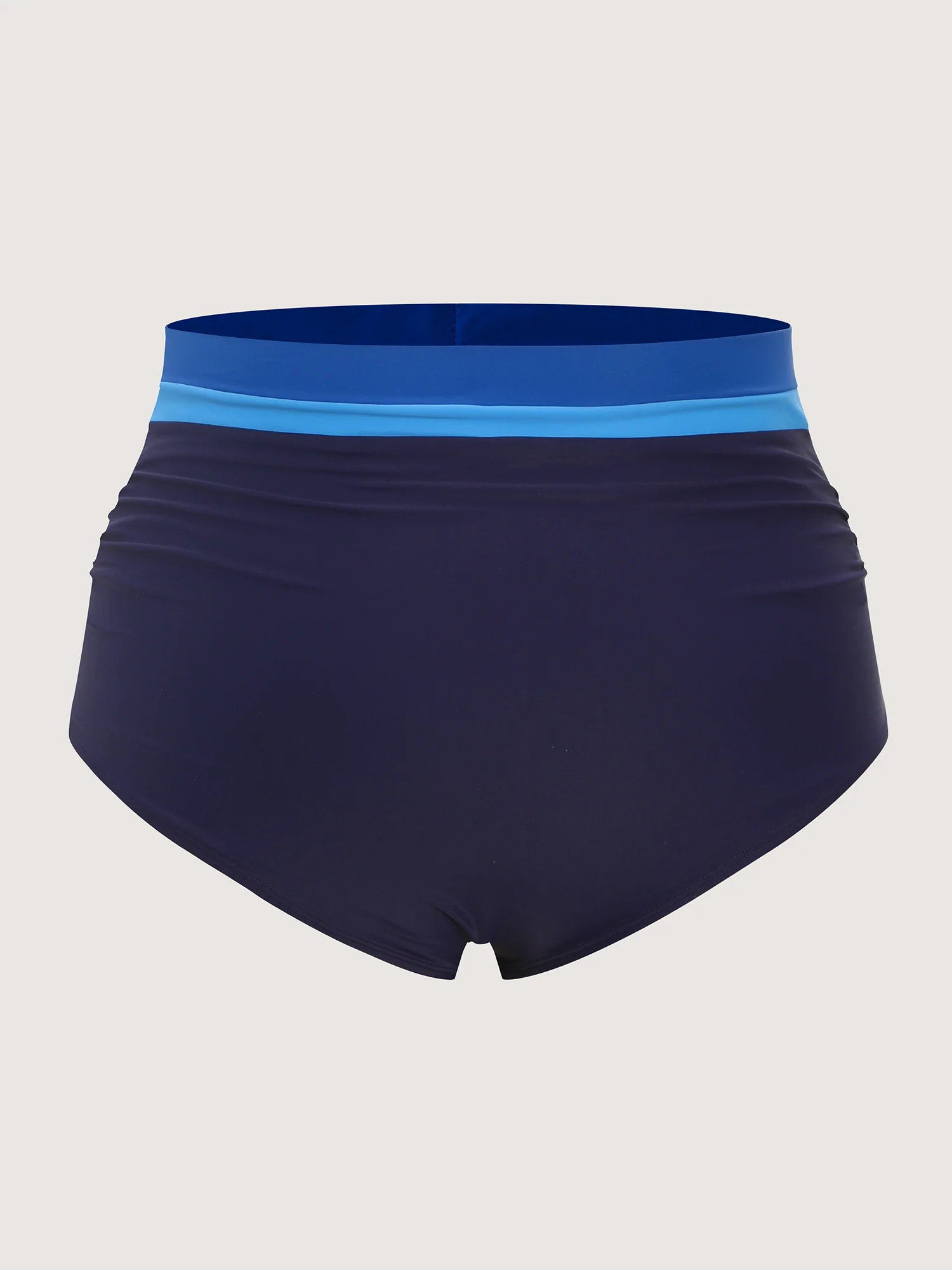 Colorblock Ruched High-Waist Swim Bottoms - Image 6