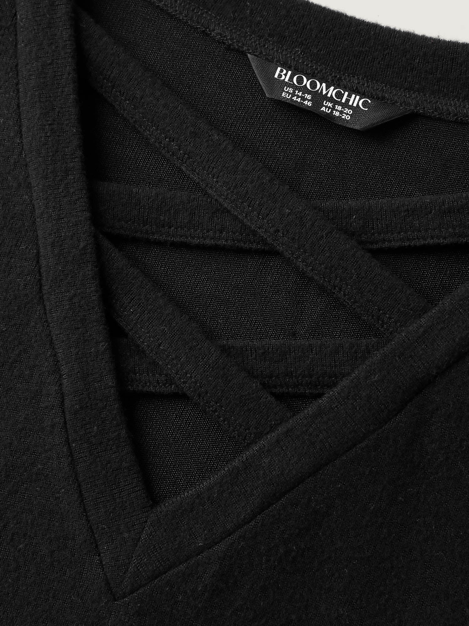 Colorblock Spliced Cross-Tie Sweatshirt - Image 5