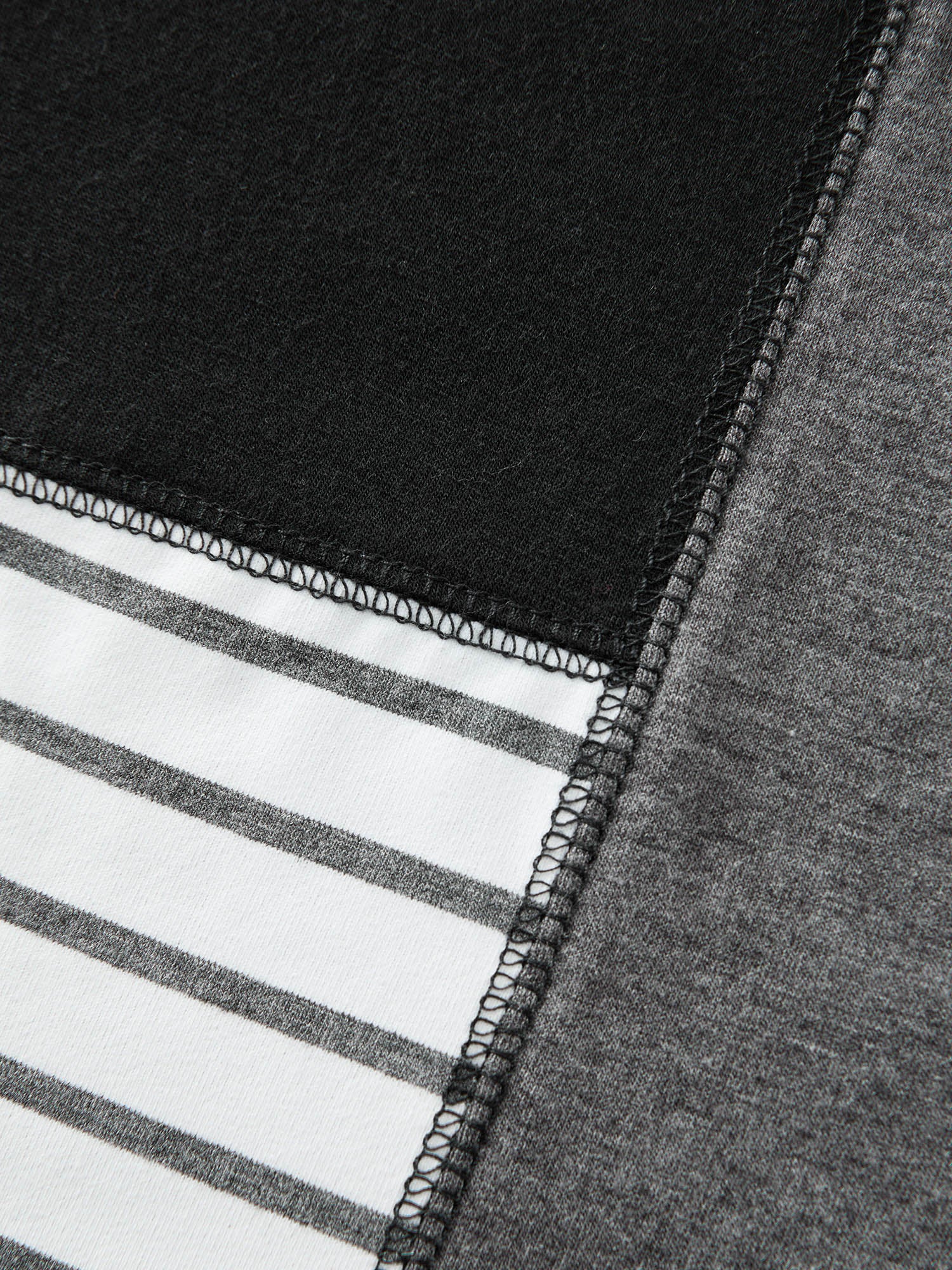 Colorblock Stretchy Stripe Print T-Shirt - Image 7