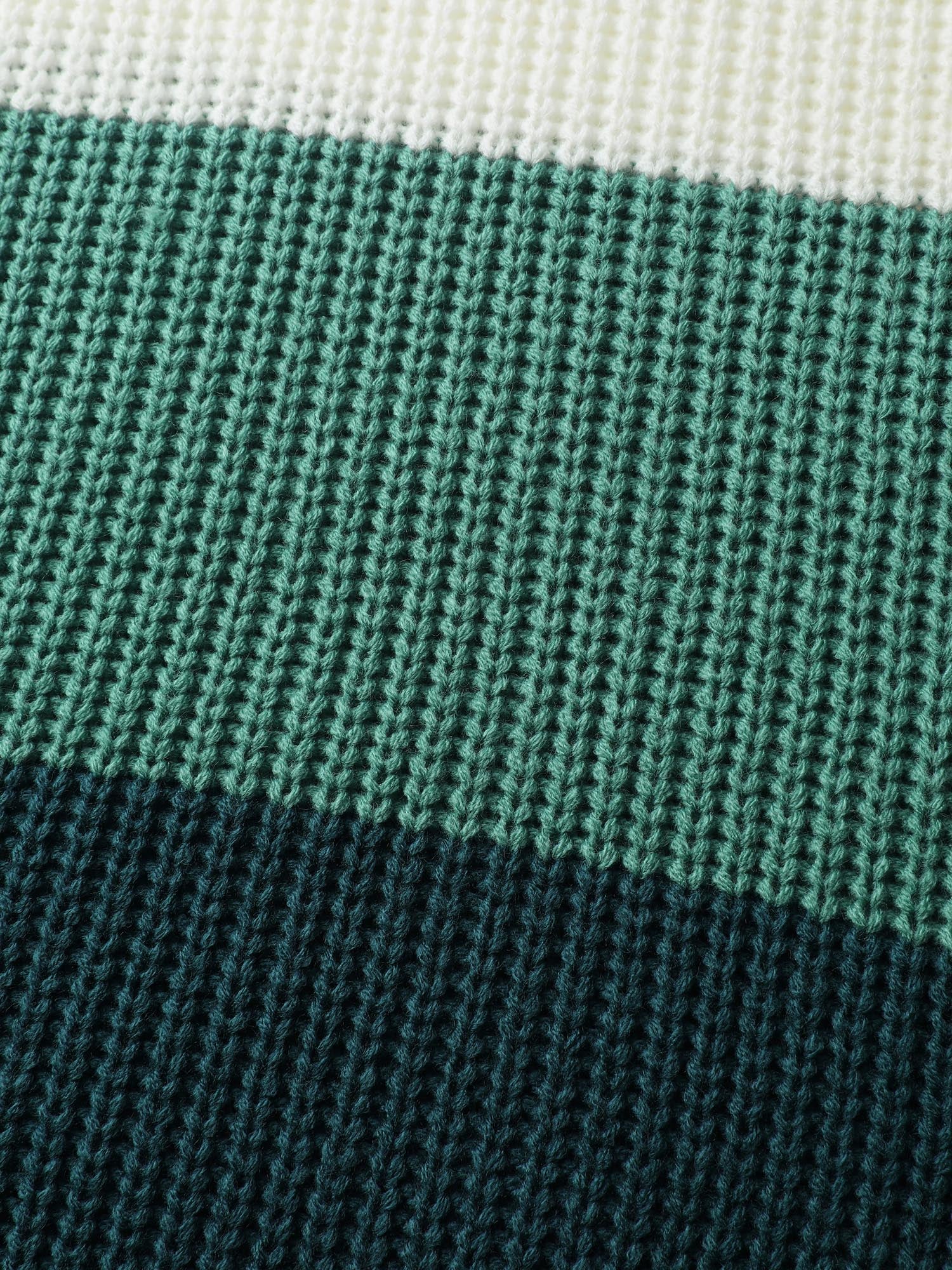 Colorblock Textured Balloon Sleeve Pullover - Image 5