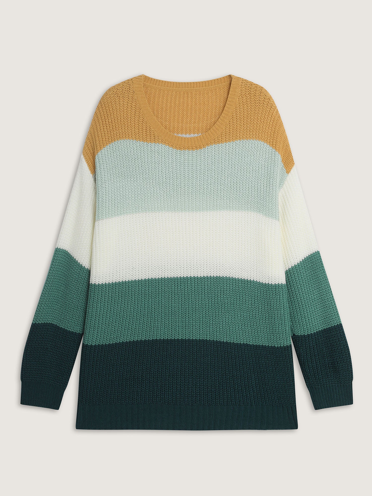 Colorblock Textured Balloon Sleeve Pullover - Image 7