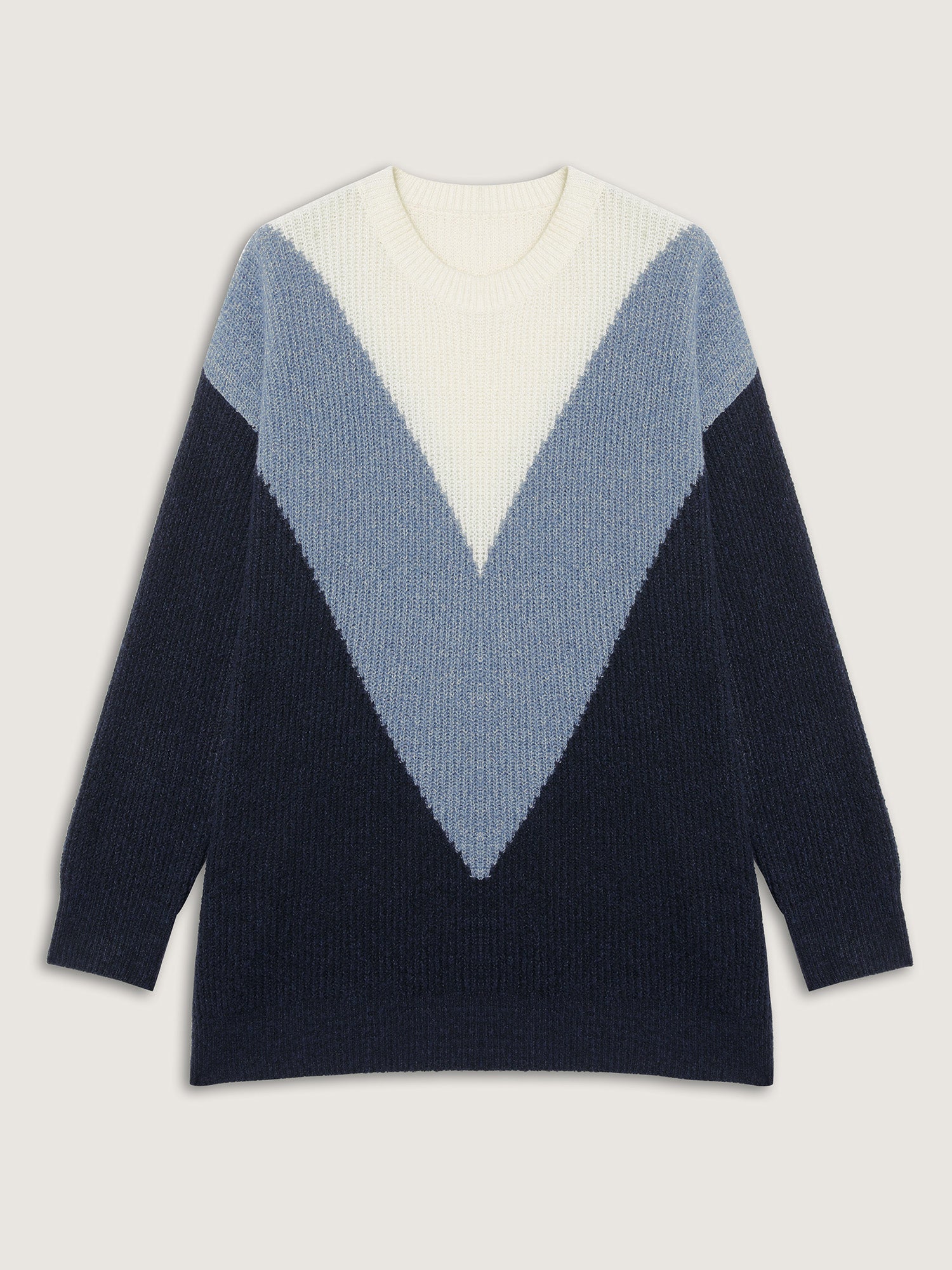 Colorblock Textured Mock Neck Pullover - Image 7
