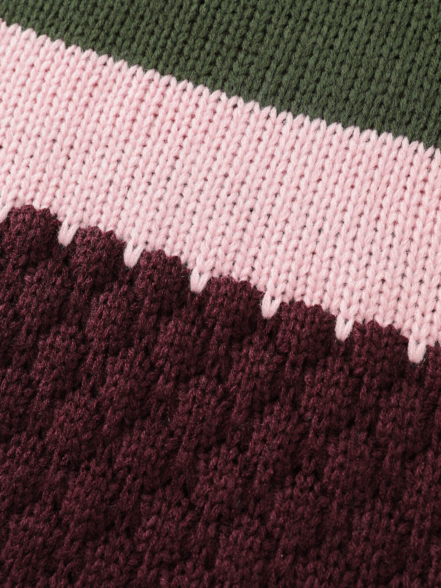 Colorblock Textured Ribbed Hem Pullover - Image 5