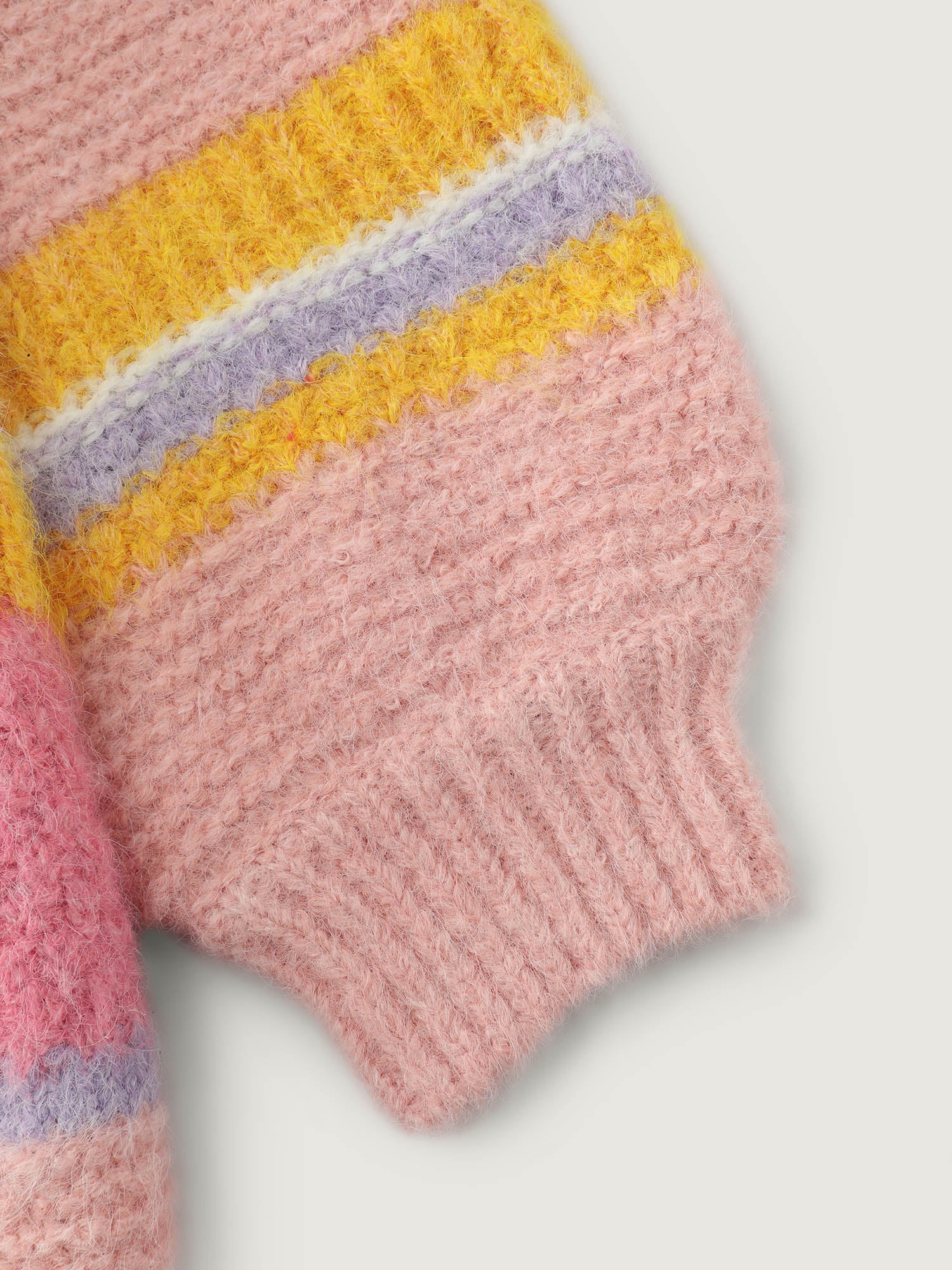Colorblock Textured Ribbed Hem Pullover - Image 7
