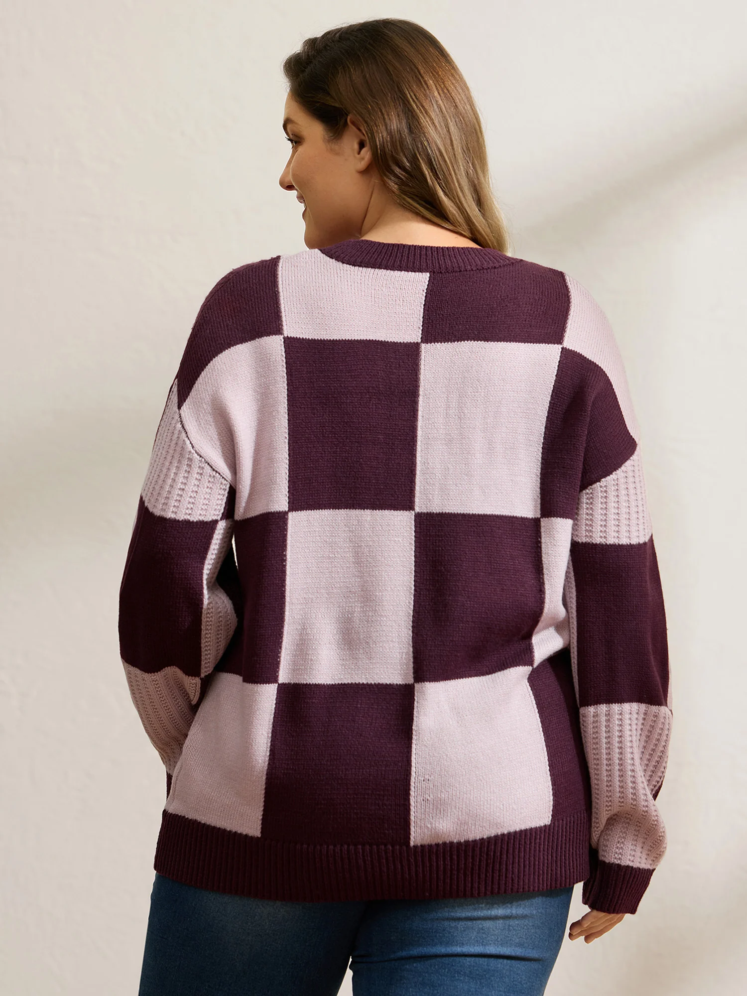 Colorblock Tissue Textured Drop Shoulder Pullover - Image 4