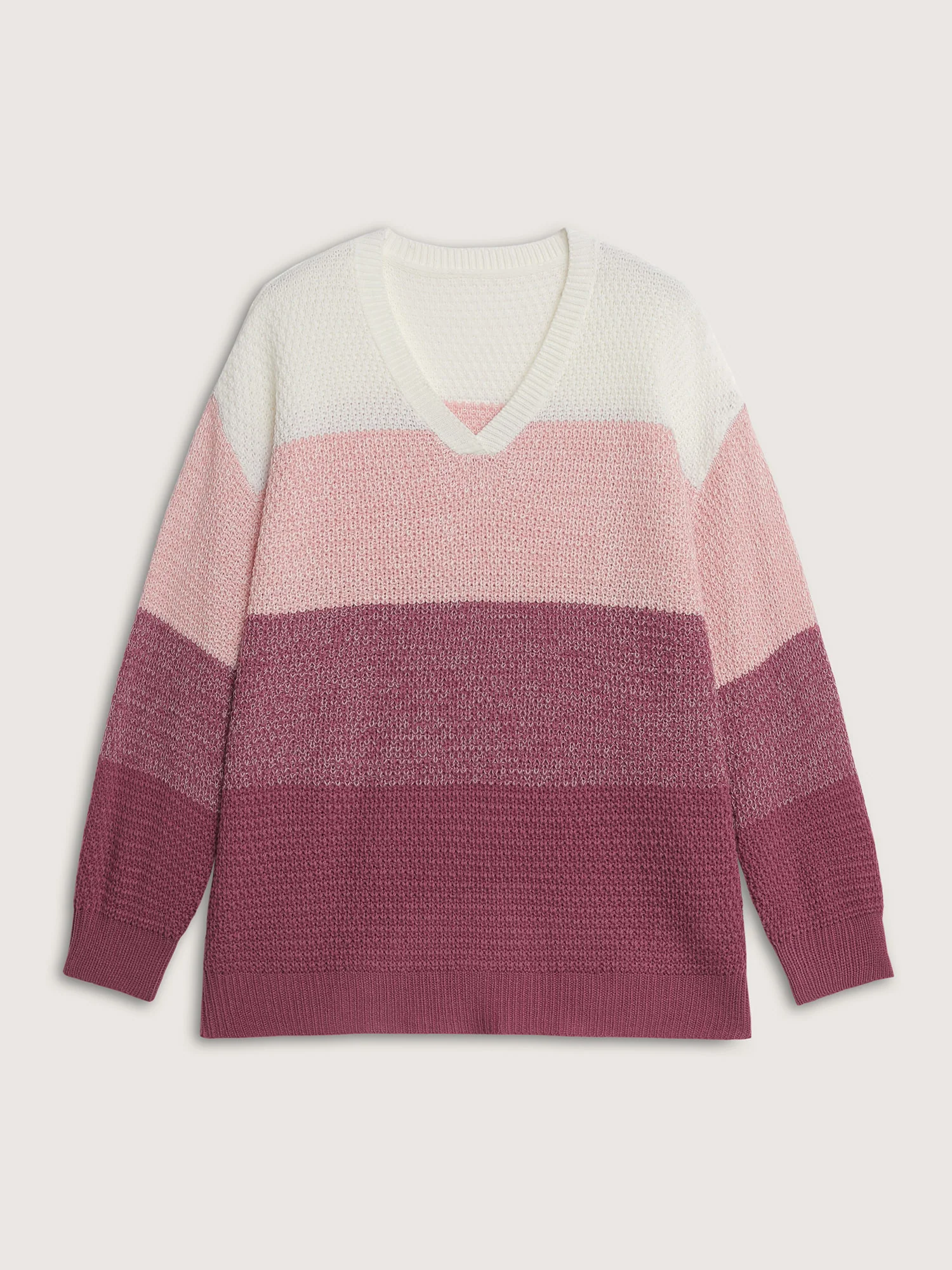 Colorblock Tissue-Textured Split Pullover - Image 7