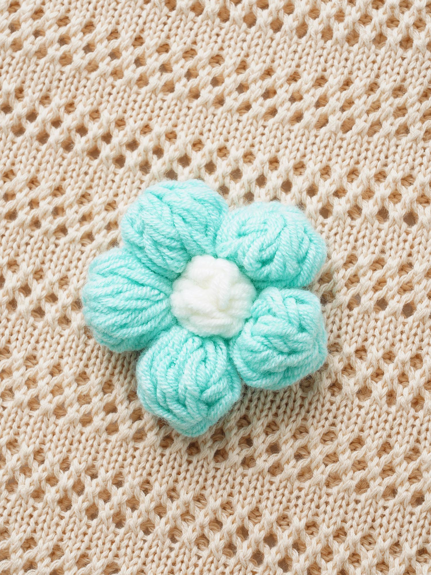 Colored Stereo Flower Design Pullover - Image 6